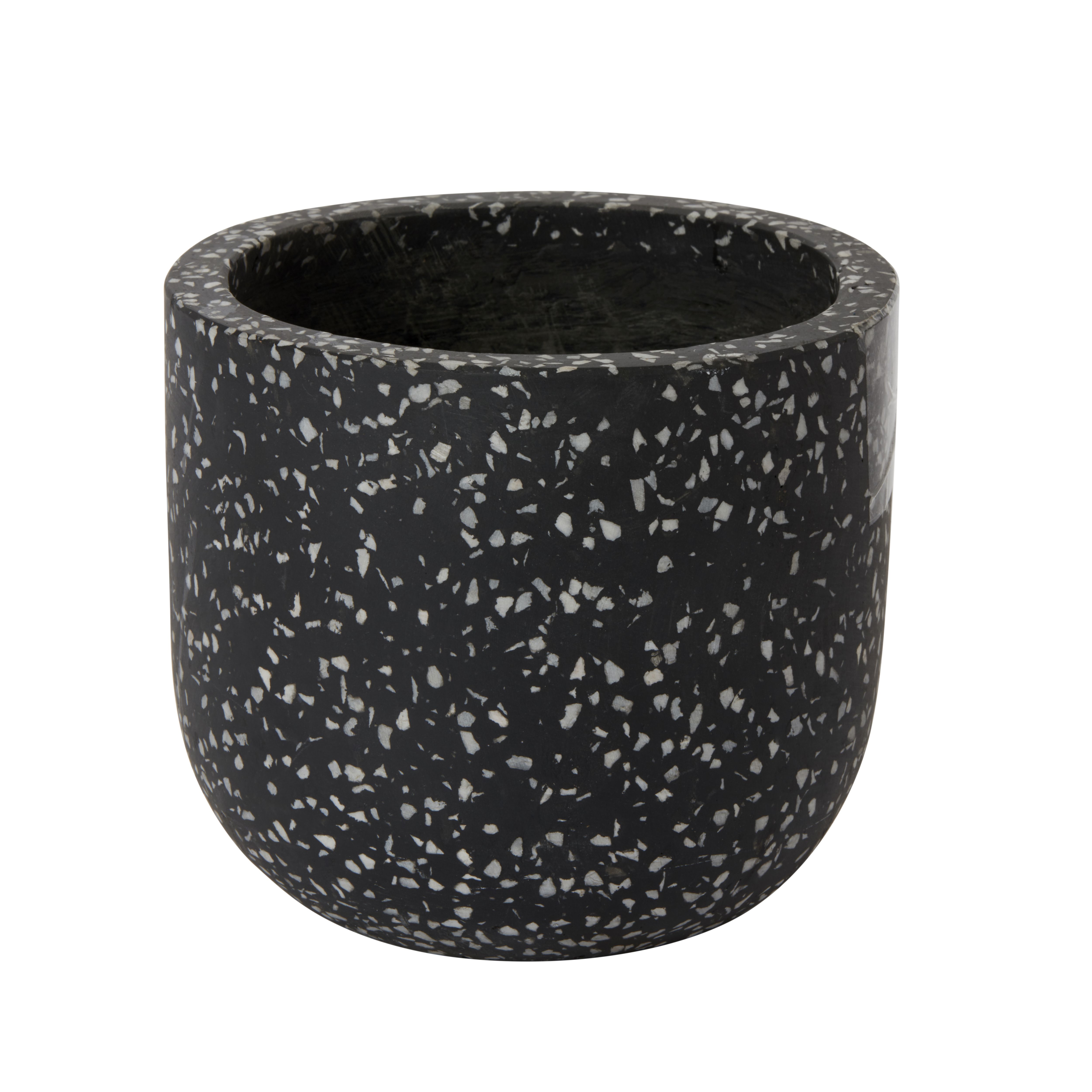 GoodHome Charcoal Speckled Circular Plant Pot (Dia)16.2Cm Price Comparisons | Compare The Build