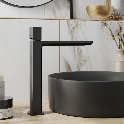 Vitusso Ferentino Tall Basin Mixer Tap - Matt Black Price Comparisons | Compare The Build