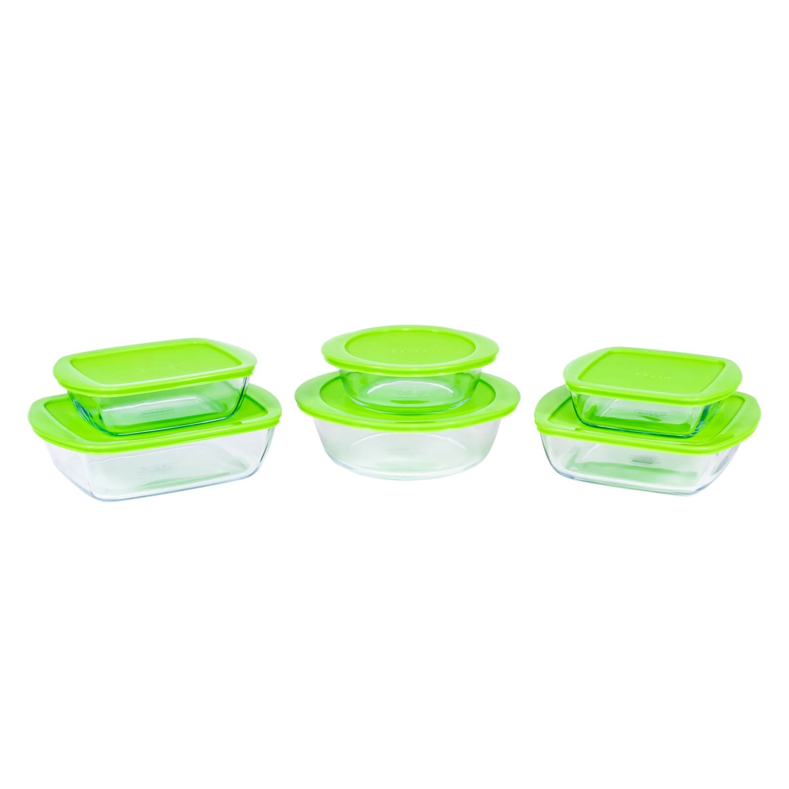 Pyrex Cook & Store 12 Piece Food Storage Set - Green | Compare The Build