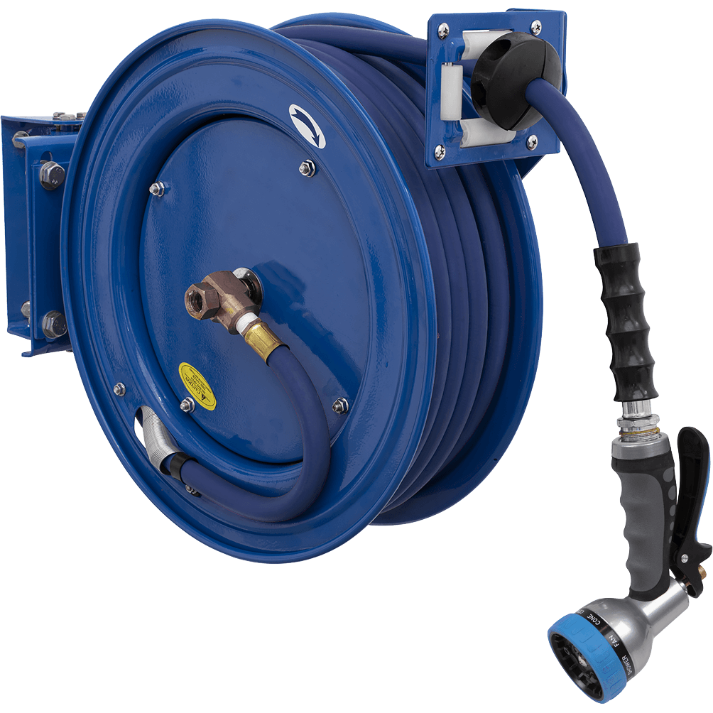 Sealey Heavy Duty Retractable Wall Mounted Hose Reel 1/2" / 12.5mm 15m Blue Price Comparisons | Compare The Build