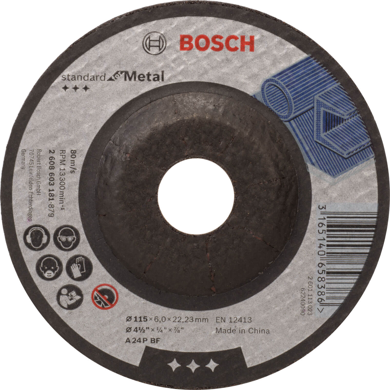 Bosch Standard Depressed Centre Metal Grinding Disc 115mm 6mm 22mm | Compare The Build