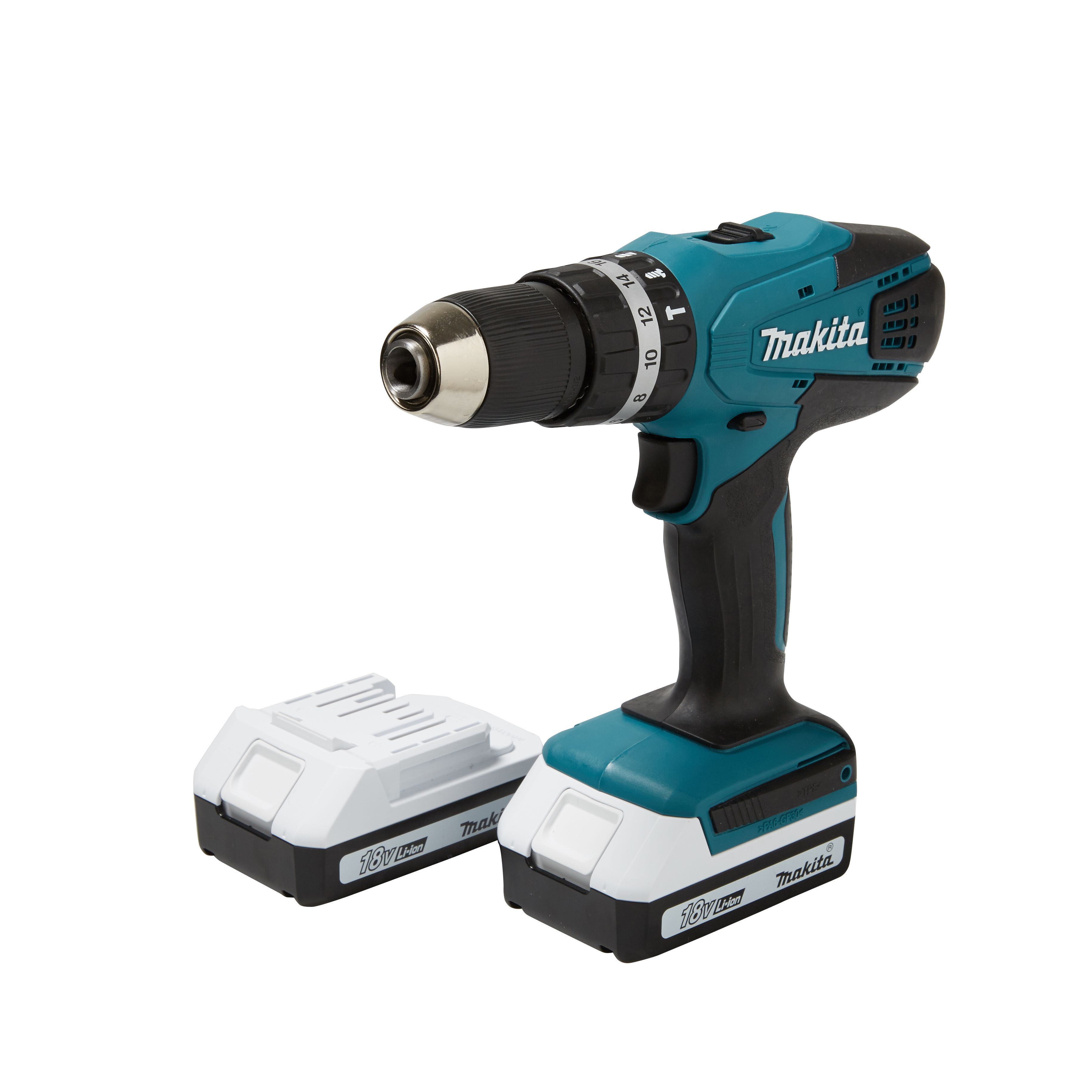 Makita G-Series 18V 1.5Ah Li-ion Cordless Brushed Combi drill HP457DWEX2 - 2 batteries included Price Comparisons | Compare The Build