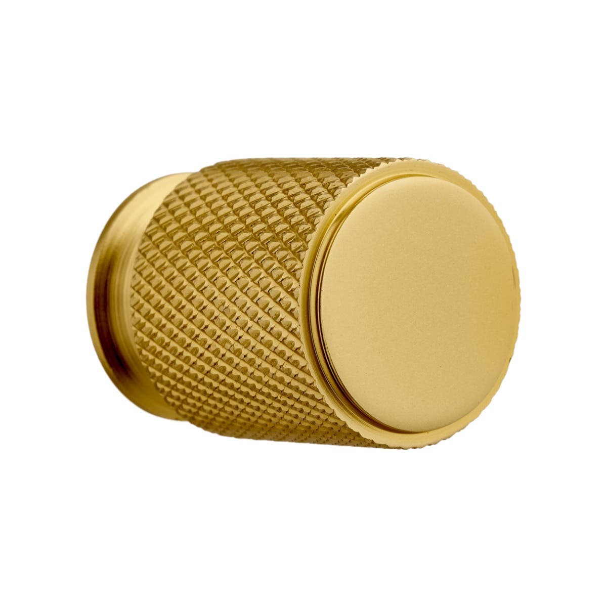 Kensington Knurled Cabinet Wardrobe Drawer Knob Brushed Brass - 20mm | Compare The Build