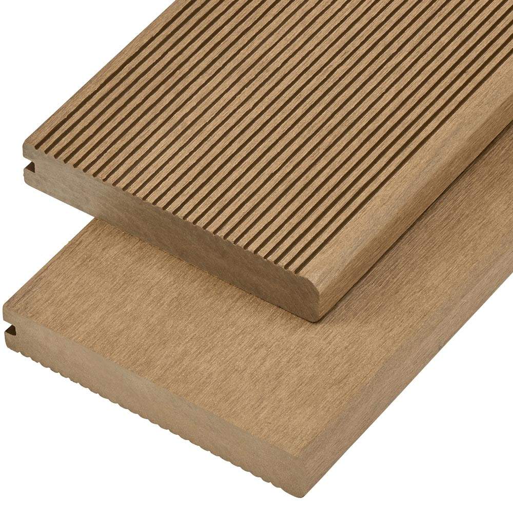 Cladco Solid Bullnose Composite Decking Board 4m - Teak WPCST40B Price Comparisons | Compare The Build