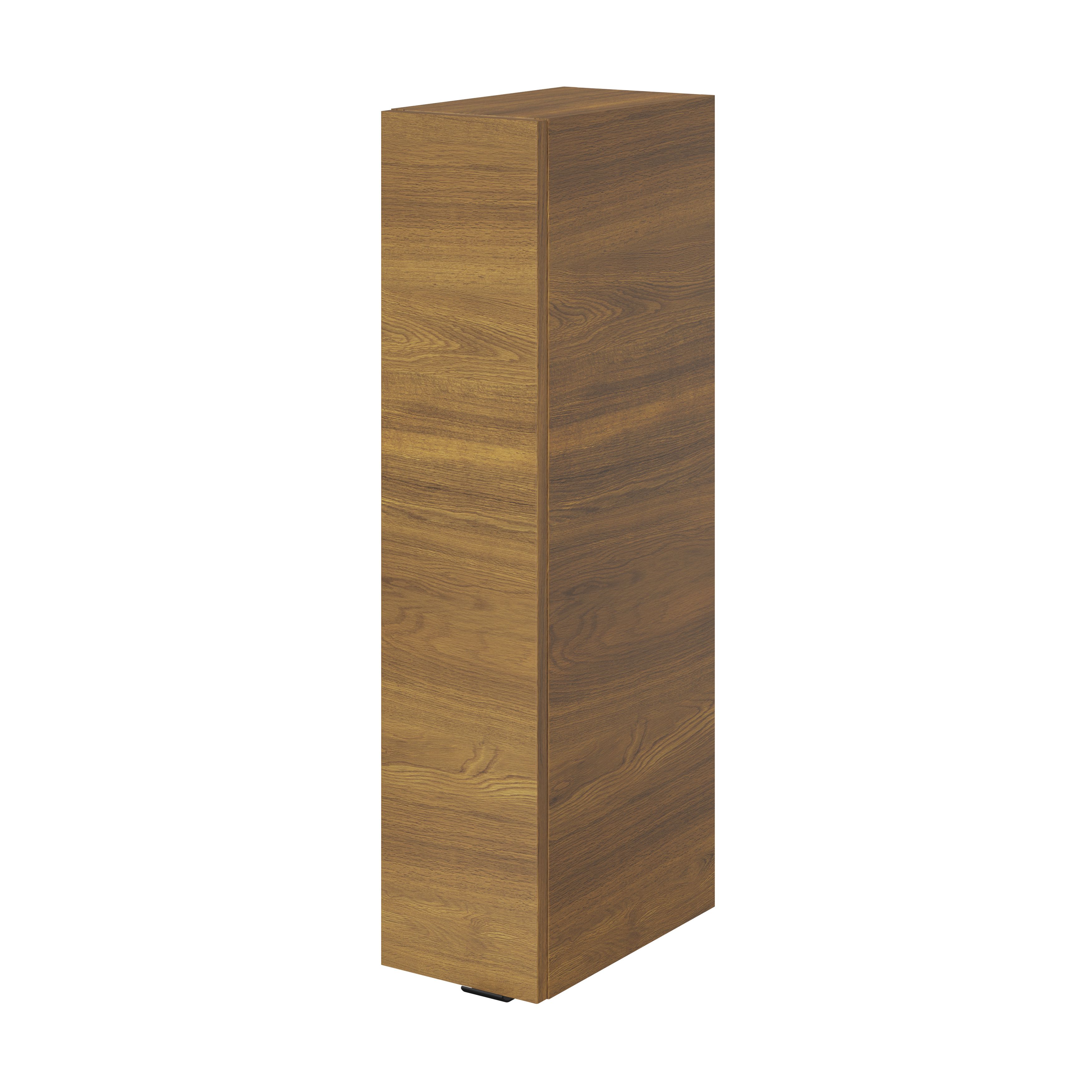 GoodHome Imandra Matt Walnut Effect Single Slimline Wall Cabinet (W)200mm (H)900mm Price Comparisons | Compare The Build