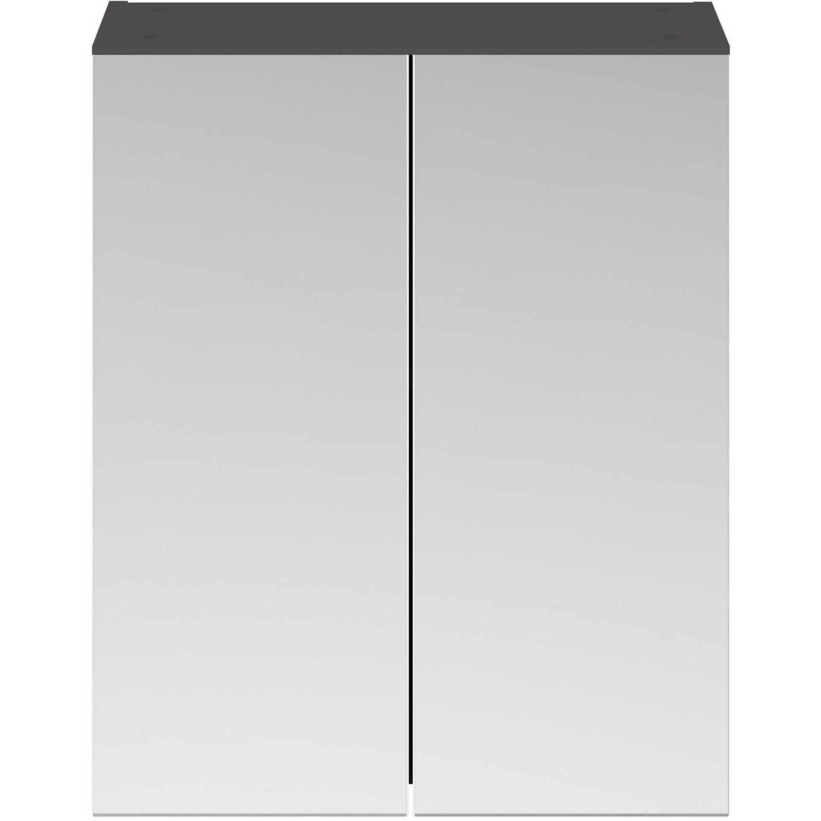 Balterley Rio 600mm Mirror Unit 50/50 - Gloss Grey | Compare The Build