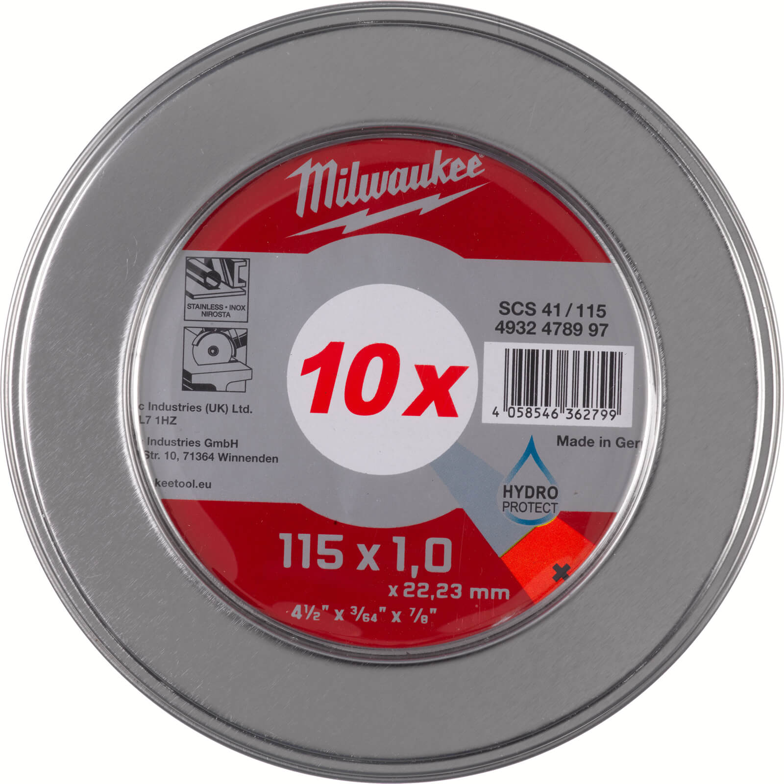 Milwaukee W Pro+ SCS41 Thin 1mm Metal Cutting Disc 115mm Pack of 10 Price Comparisons | Compare The Build