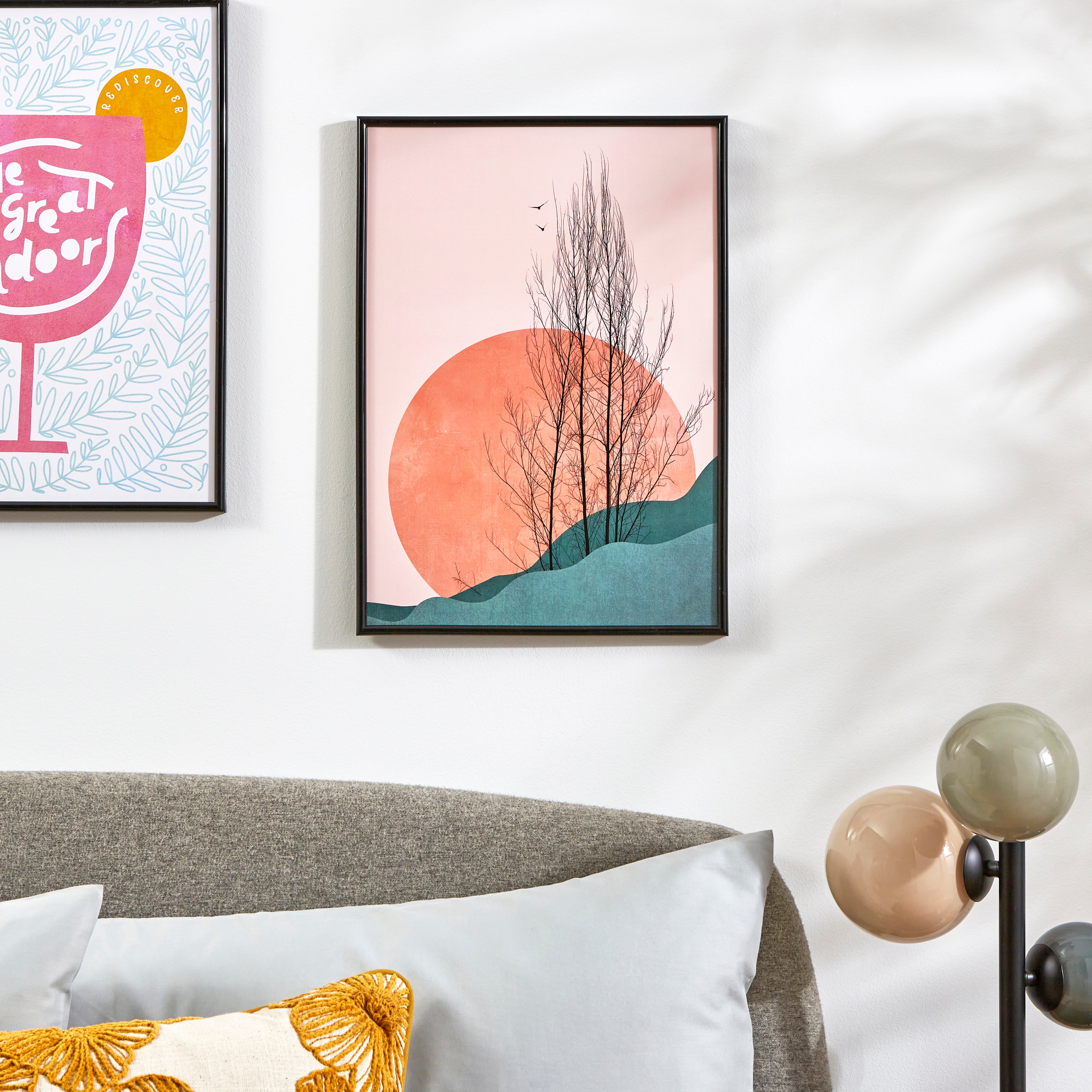 Pink Sunset Poster MultiColoured Price Comparisons | Compare The Build