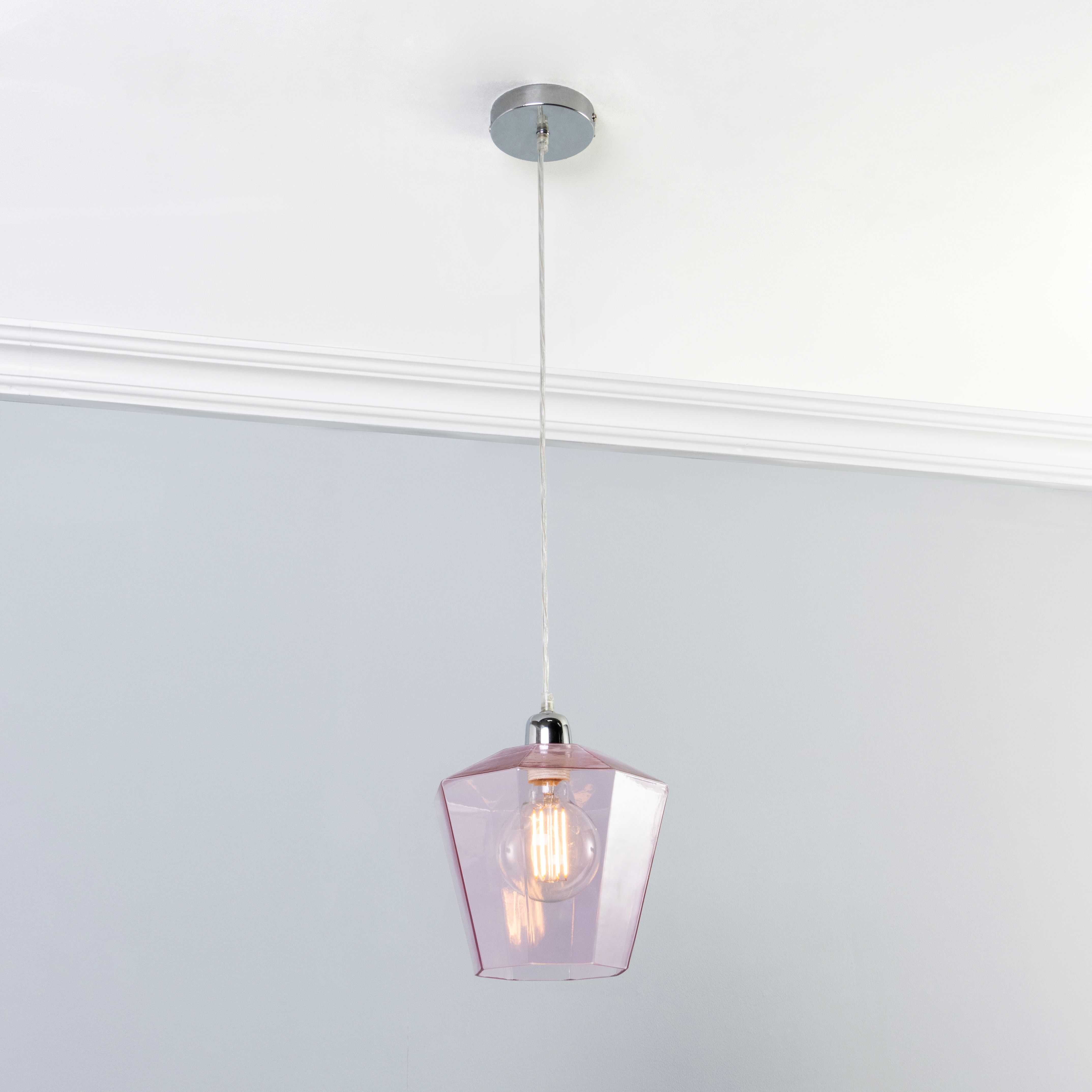 Inlight Midi Pink Light Pendant, (Dia)225mm Price Comparisons | Compare The Build