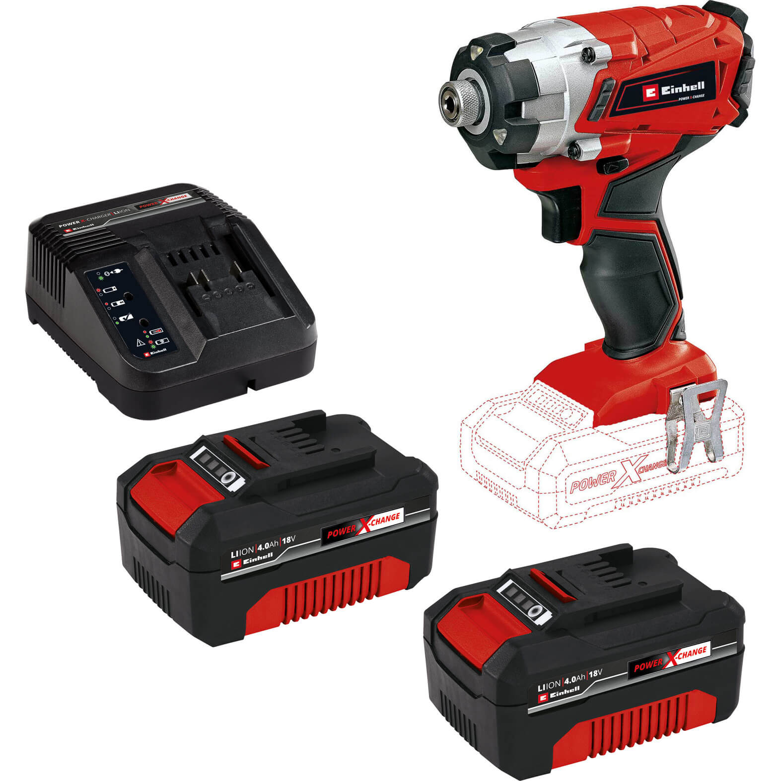 Einhell TE-CI 18/1 Li 18v Cordless Impact Driver 2 x 4ah Li-ion Charger No Case | Compare The Build