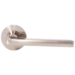 Milan Satin Nickel Round Rose Door Handle - 1 Pair | Compare The Build