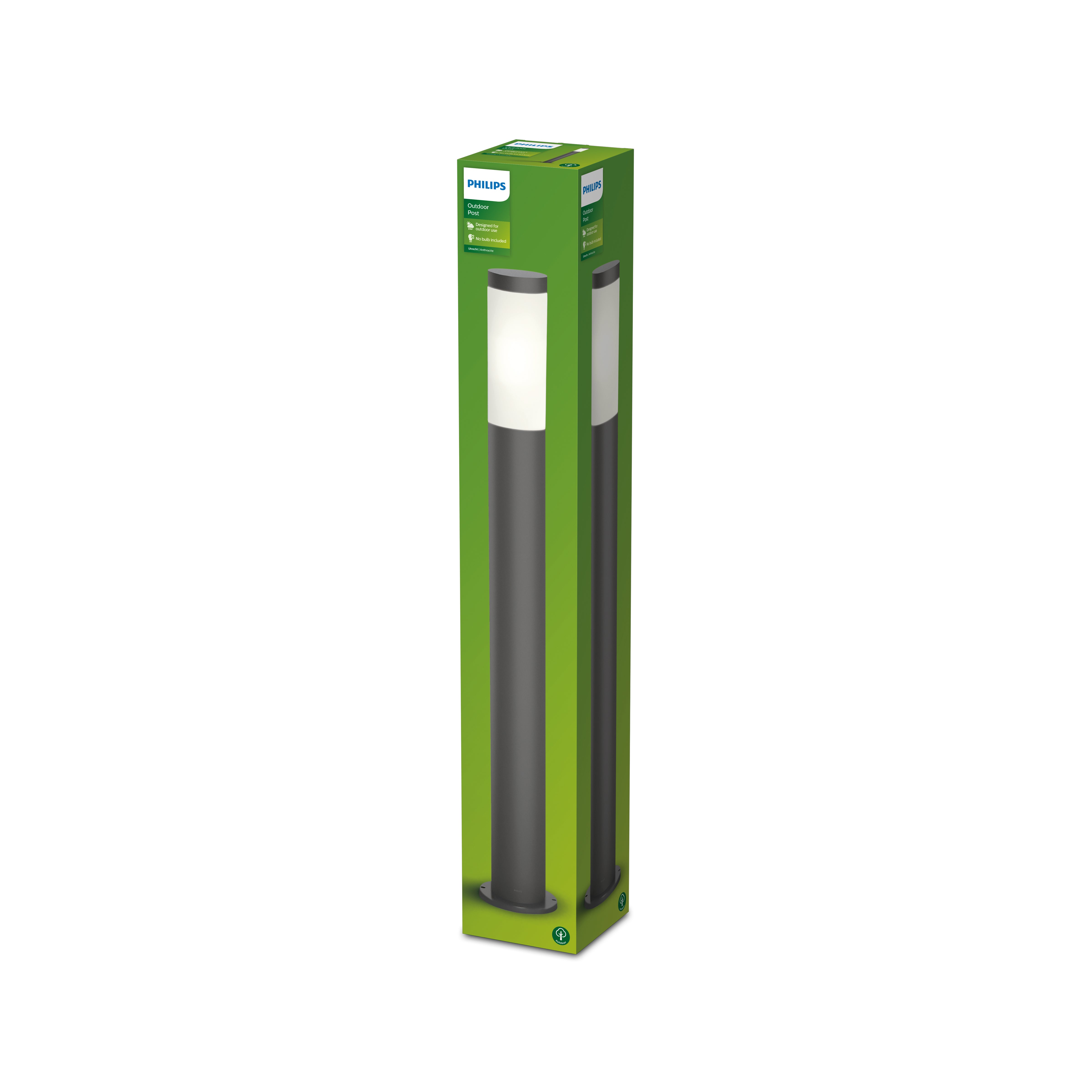 Philips Uthrecht Integrated LED Outdoor Post Light Anthracite Price Comparisons | Compare The Build