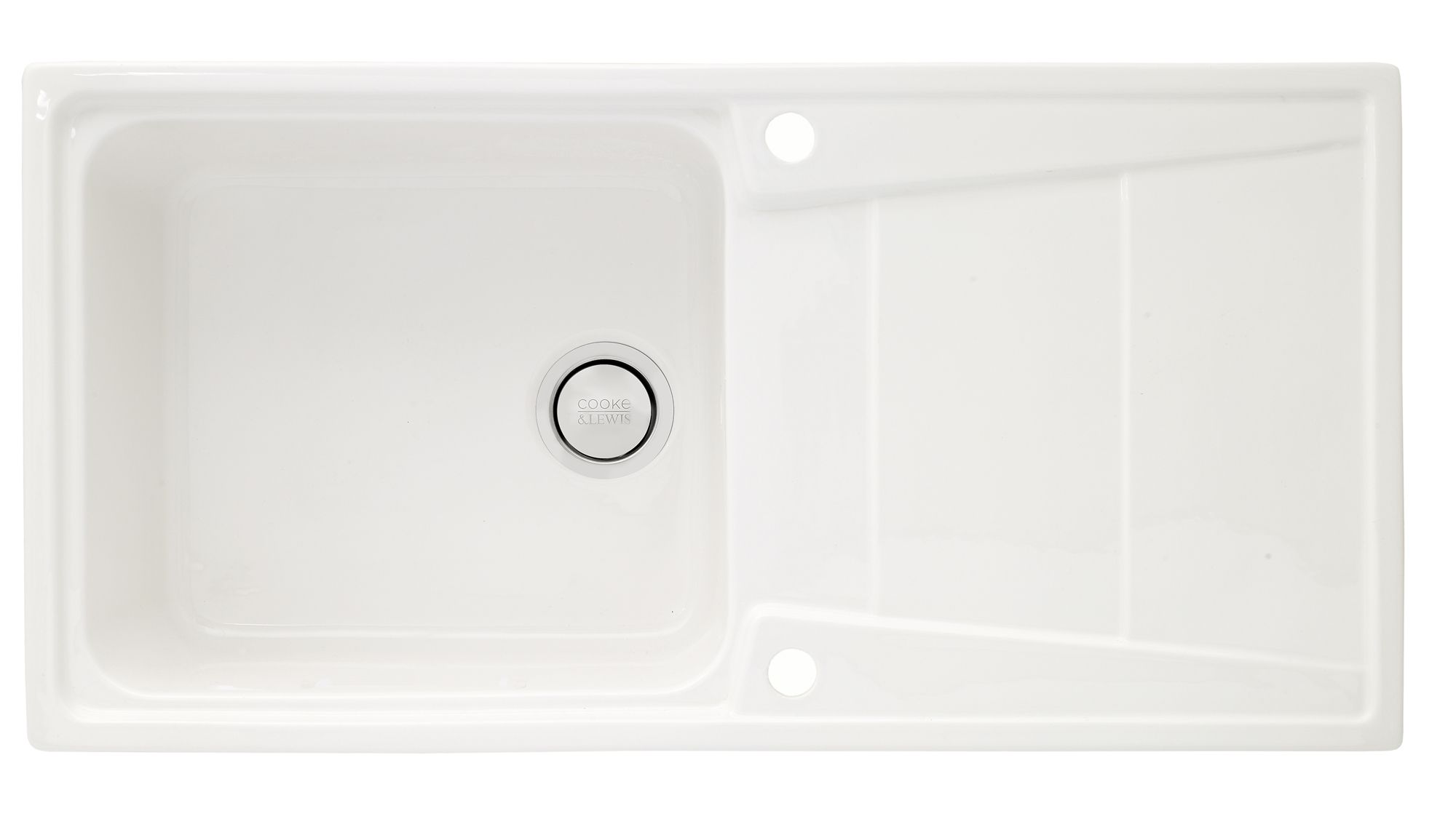 Cooke & Lewis Passo Gloss White Ceramic 1 Bowl Sink & Drainer | Compare The Build