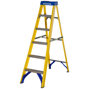 Werner 6 Tread Fibreglass Swingback Stepladder Price Comparisons | Compare The Build