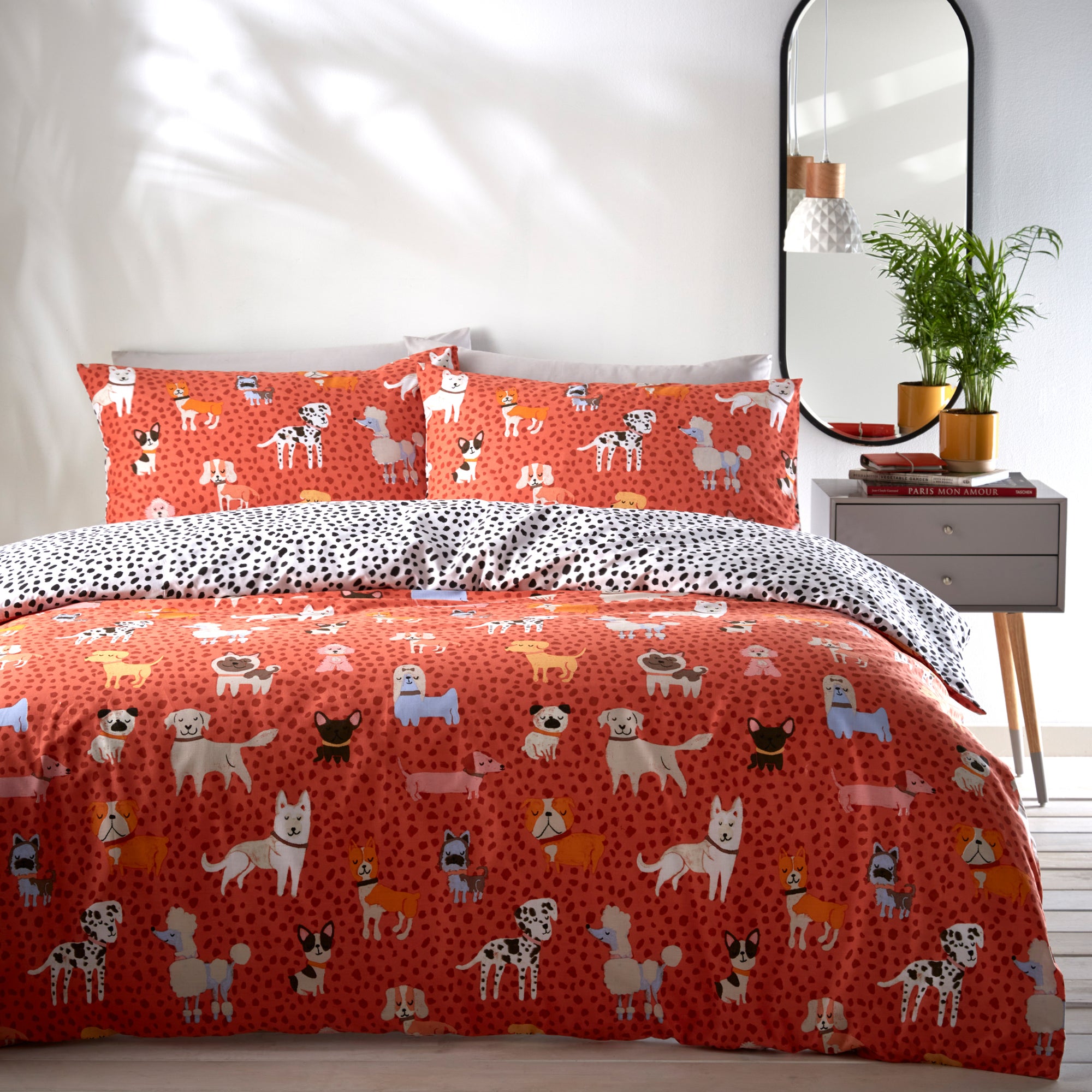 furn. Woofers Duvet Cover & Pillowcase Set Coral Price Comparisons | Compare The Build