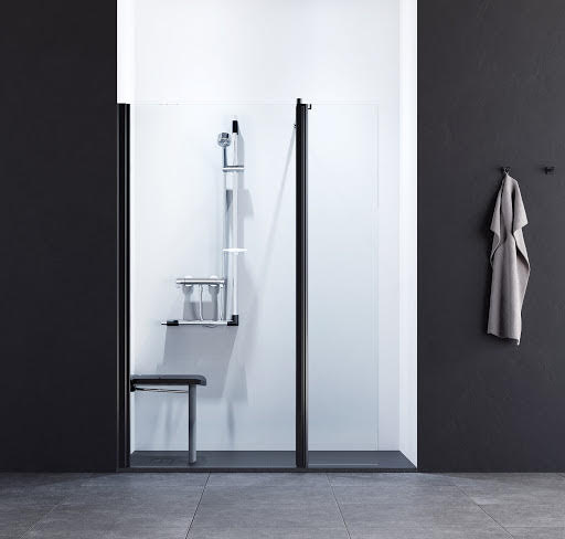 AKW Black Level Best Wet Room Glass Panel 800mm x 1900mm - LB00216BK Price Comparisons | Compare The Build