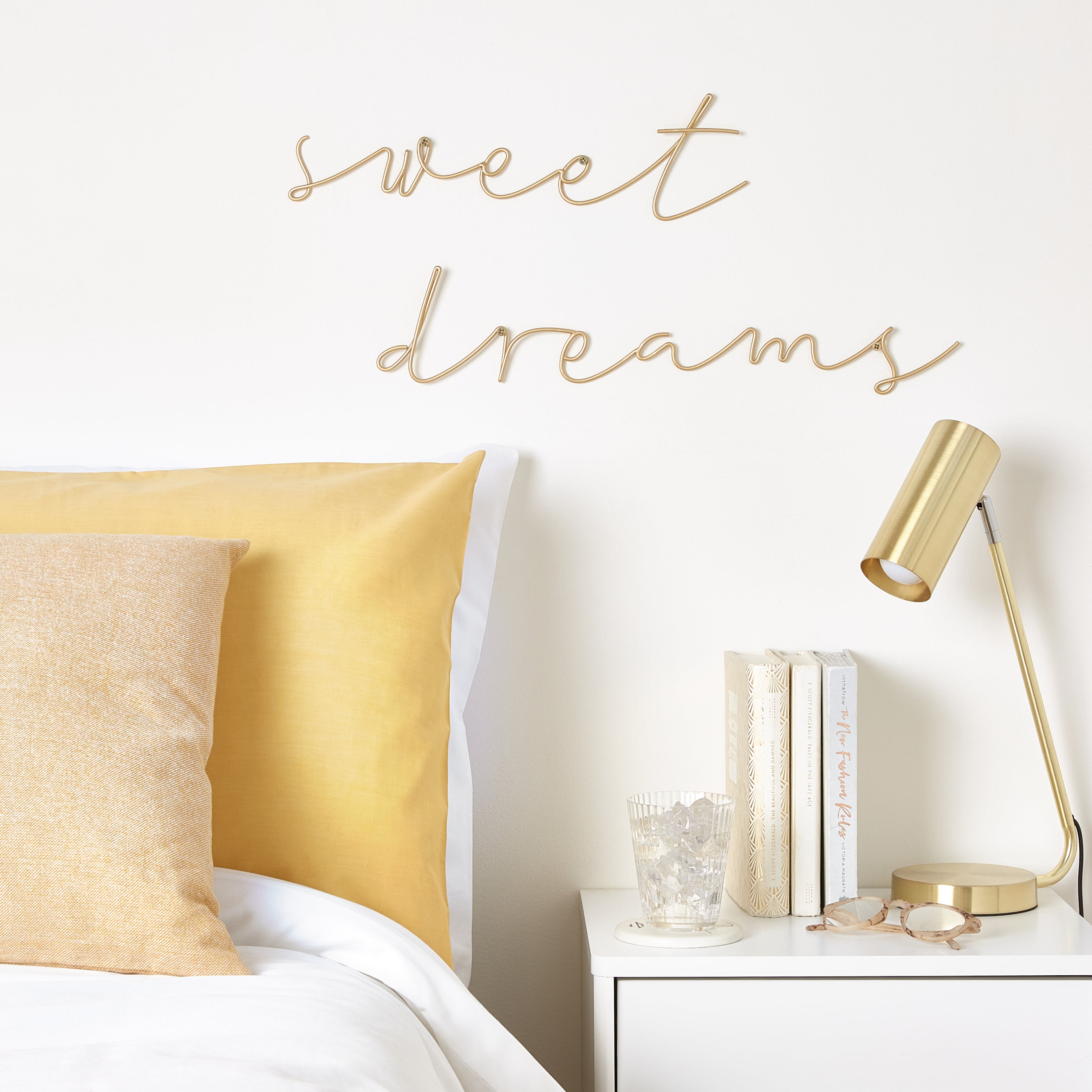 Sweet Dreams Metal Wire Words 91cm Gold | Compare The Build