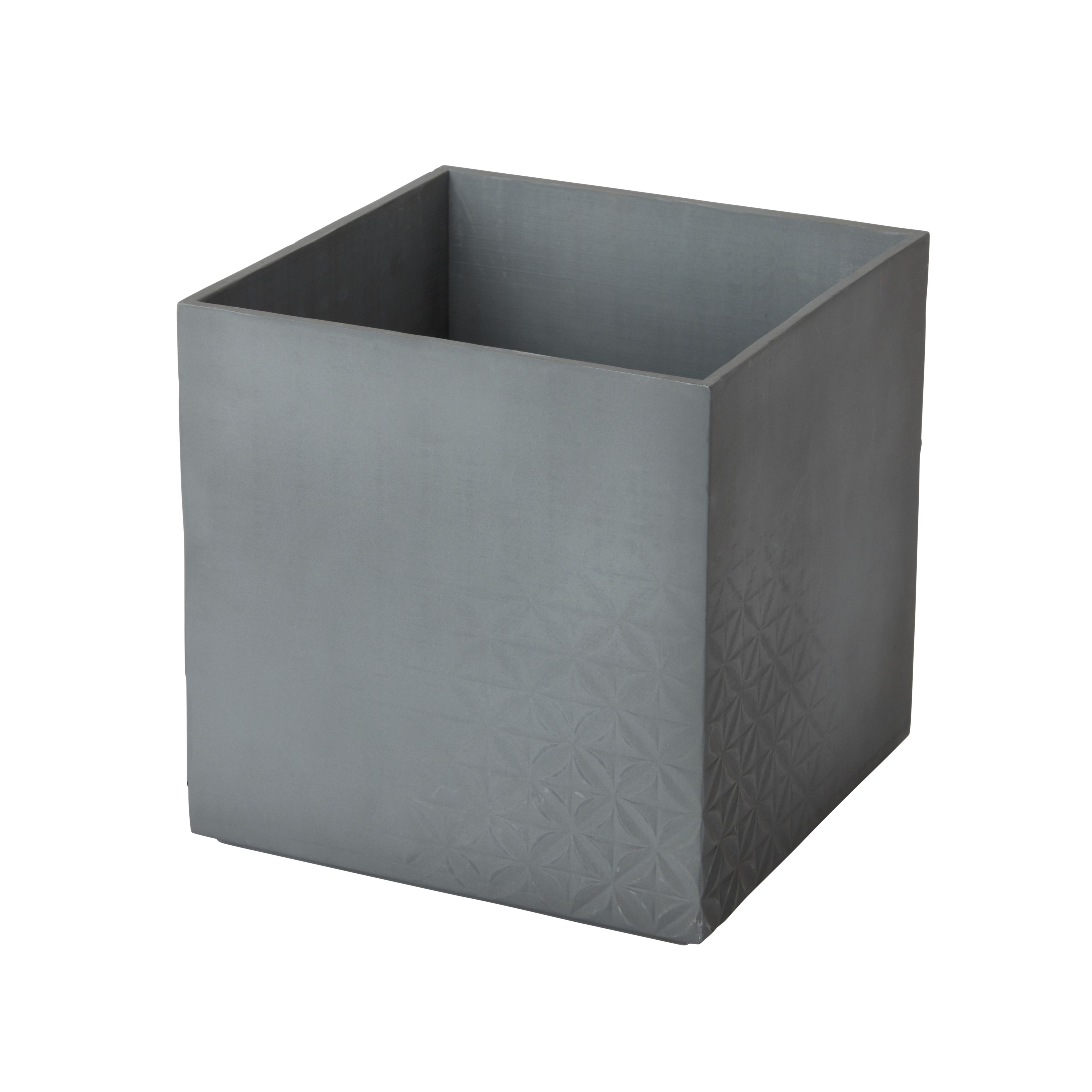 GoodHome Grey Plastic Concrete Effect Square Plant Pot (Dia)15.3Cm Price Comparisons | Compare The Build