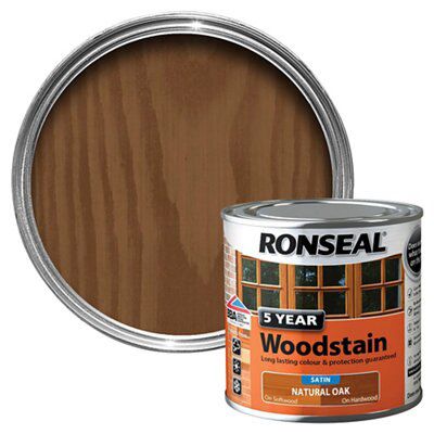 Ronseal Natural Oak High Satin Sheen Wood Stain, 250 | Compare The Build