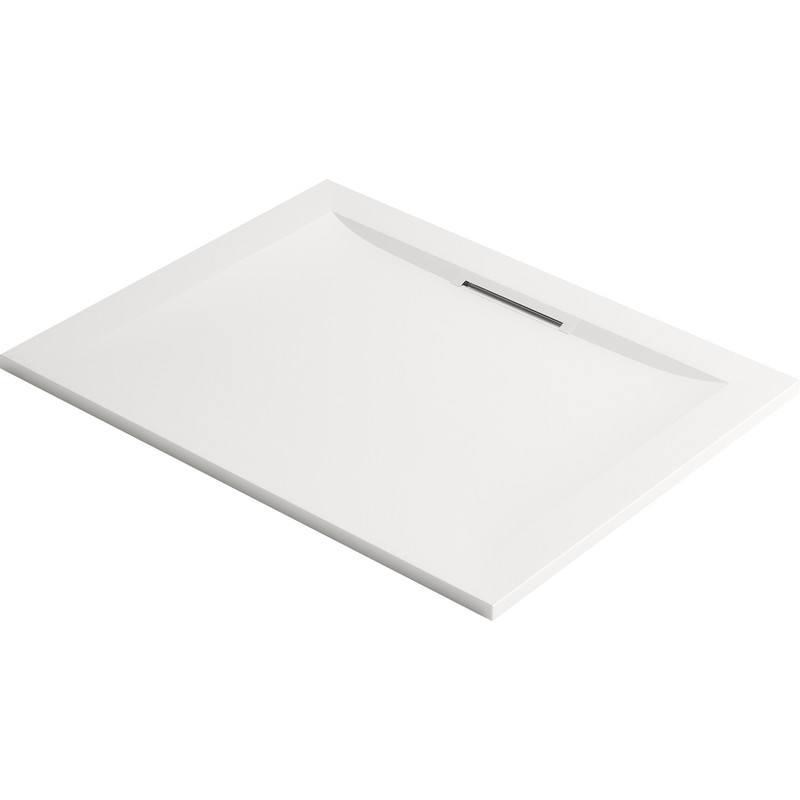 Mira Flight Level Rectangle Anti-slip Shower Tray 1400 x 760mm in White Acrylic | Compare The Build