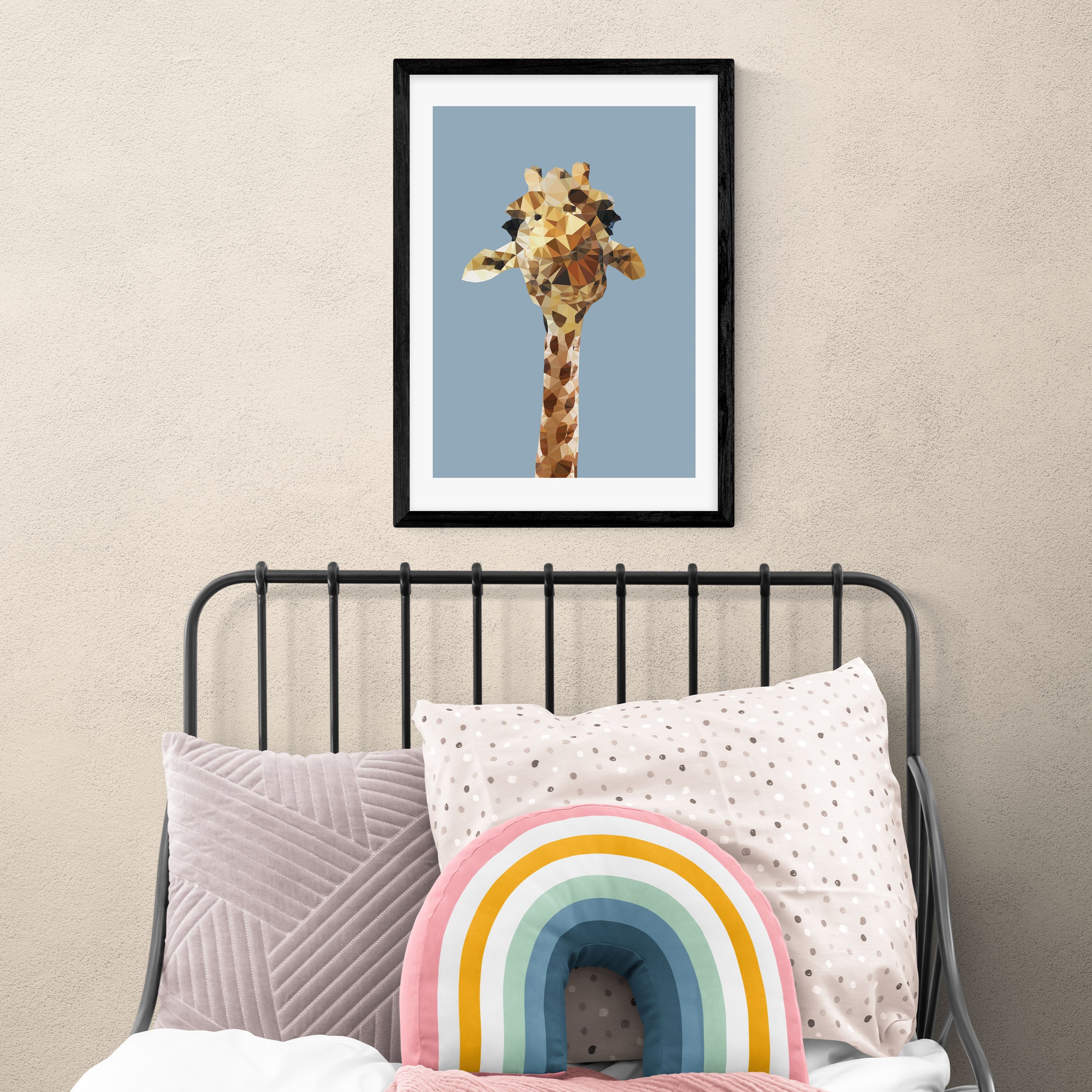 East End Prints Giraffe Print Blue/Brown Price Comparisons | Compare The Build