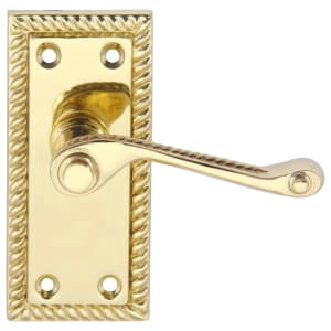 Cheshire Georgian Brass Latch Door Handle - 1 Pair | Compare The Build