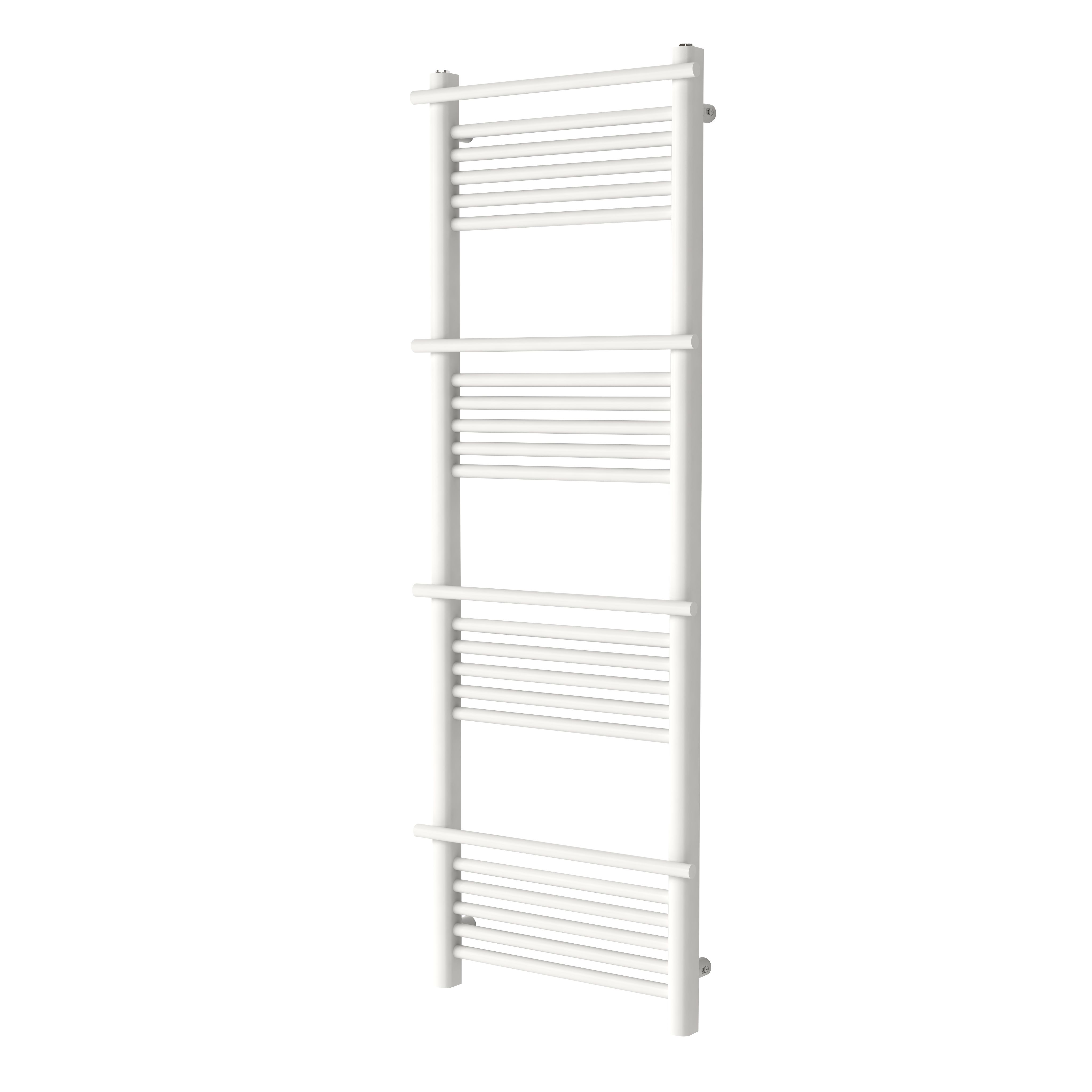 GoodHome Solna White 631W Flat Towel Warmer (W)500mm X (H)1500mm Price Comparisons | Compare The Build