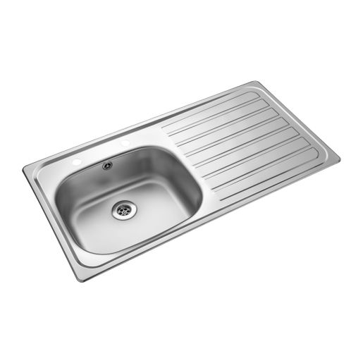 Iflo Stainless Steel 2 Tapholes Kitchen Sink 1.0 Bowl, Right Drainer Price Comparisons | Compare The Build