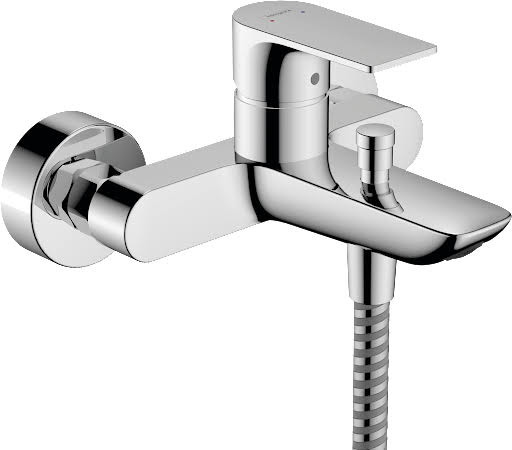 hansgrohe Rebris E Wall Mounted Bath Shower Mixer Tap - Chrome Price Comparisons | Compare The Build