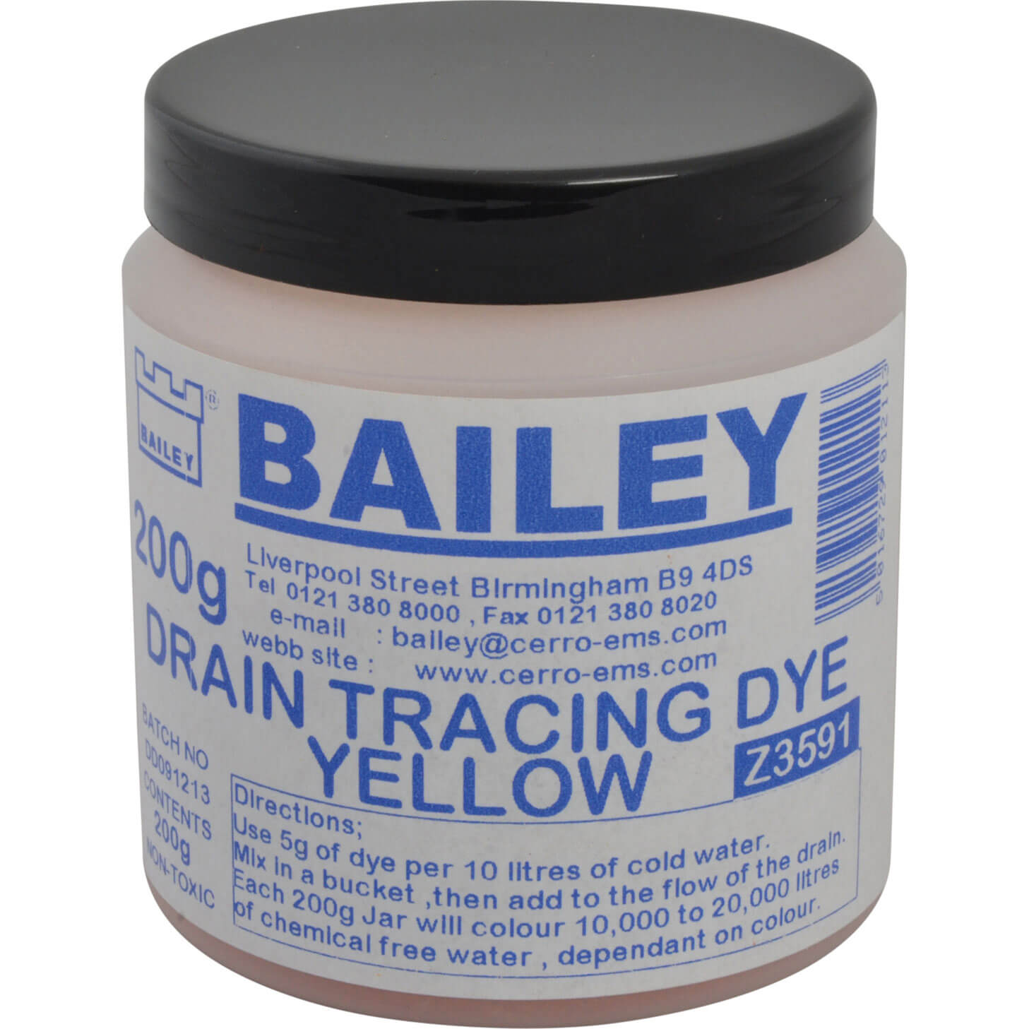 Bailey Drain Tracing Dye Yellow 200g Price Comparisons | Compare The Build