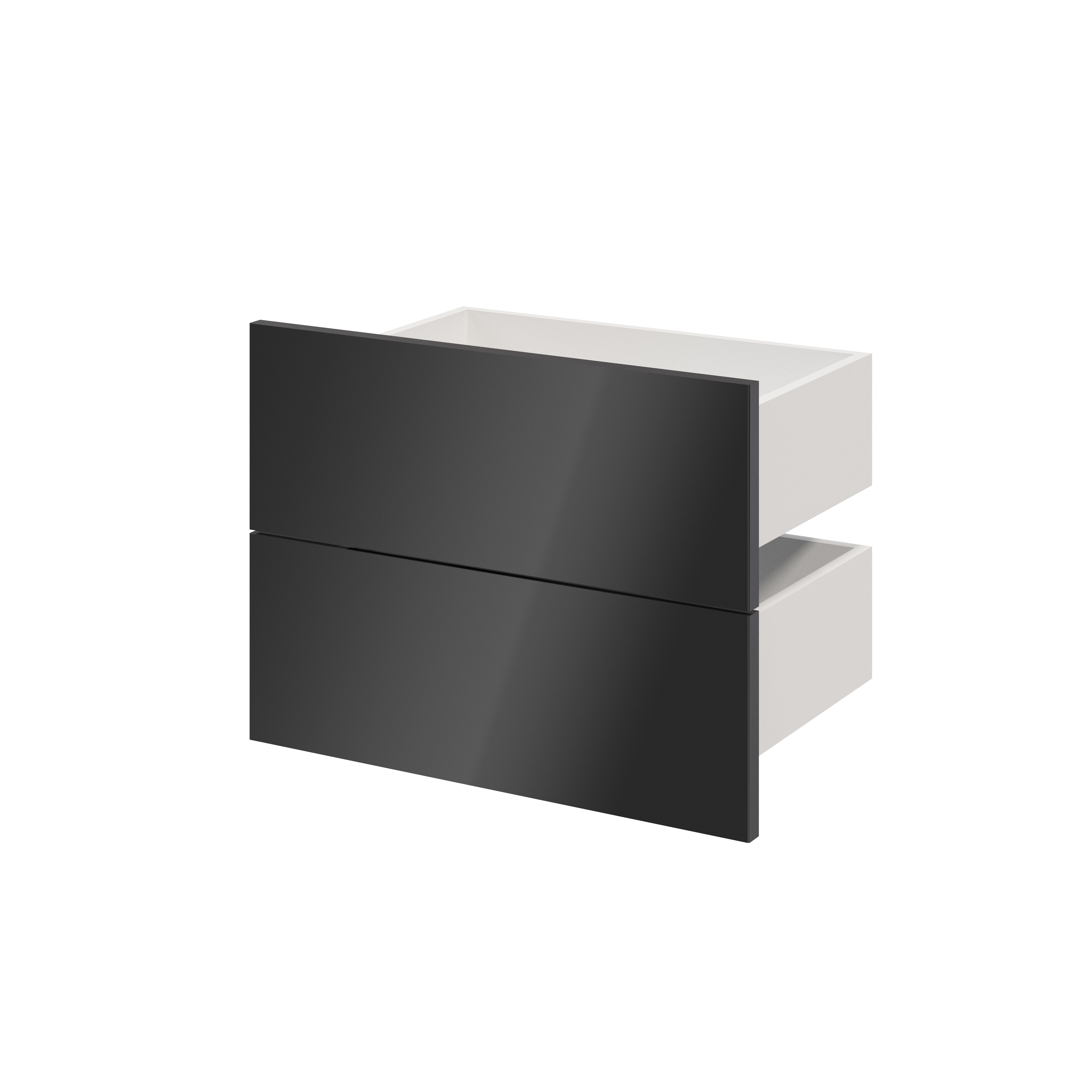 GoodHome Atomia Gloss Anthracite Slab Drawer (H)184.5mm (W)497mm (D)300mm, Set Of 2 Price Comparisons | Compare The Build