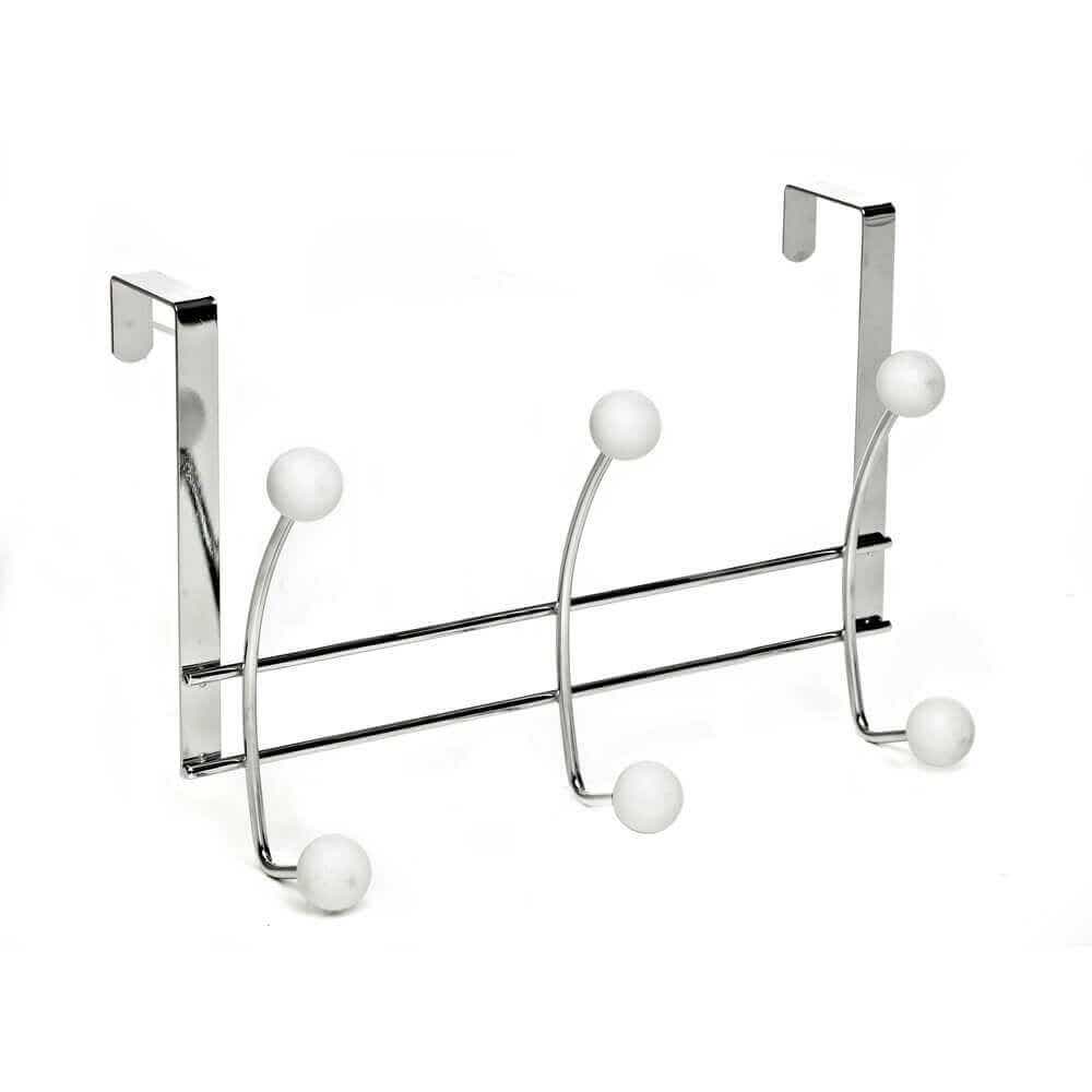 3 Ball Hook Over The Door Rail - Polished Chrome - Decorails Price Comparisons | Compare The Build