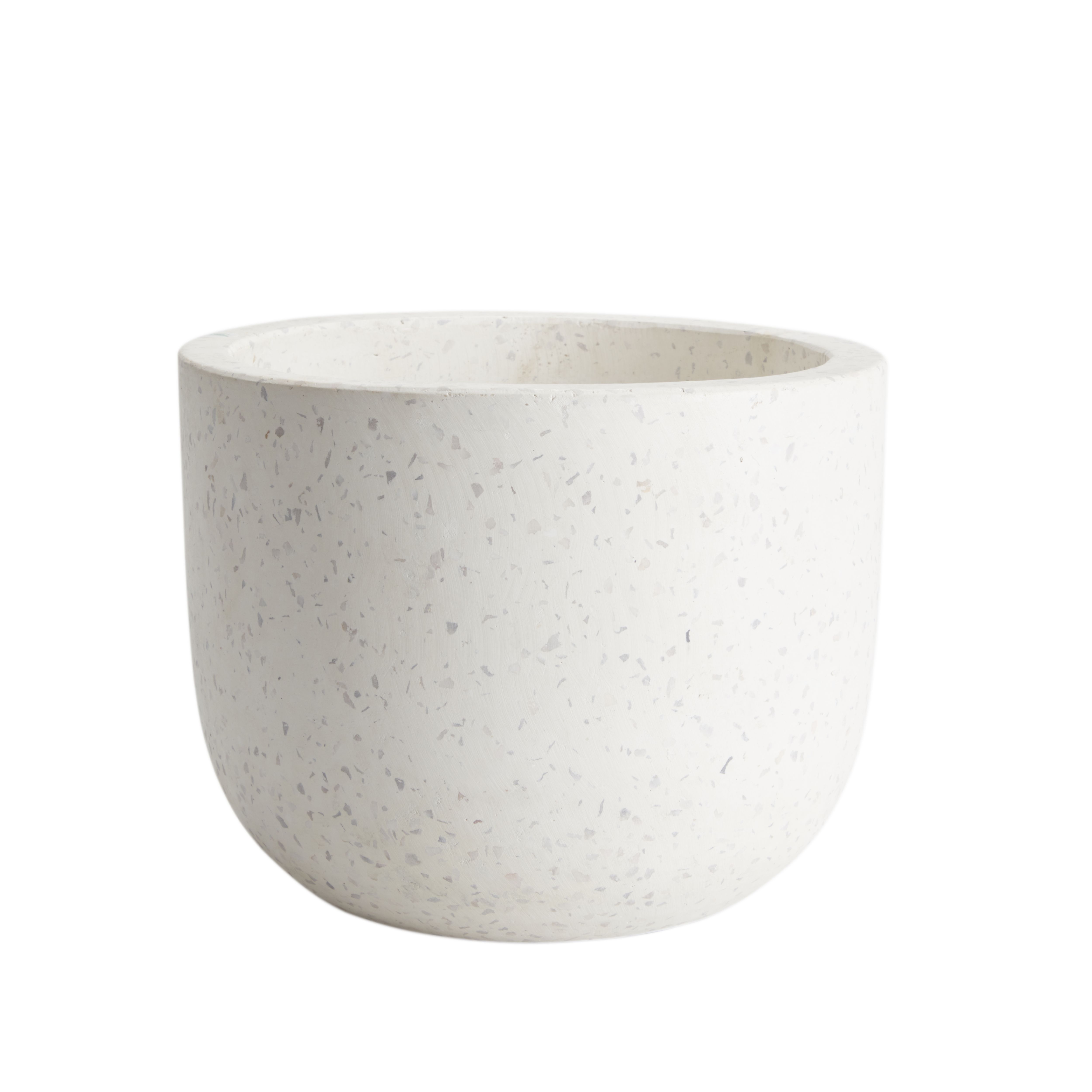 GoodHome White Speckled Round Plant Pot (Dia)21Cm Price Comparisons | Compare The Build