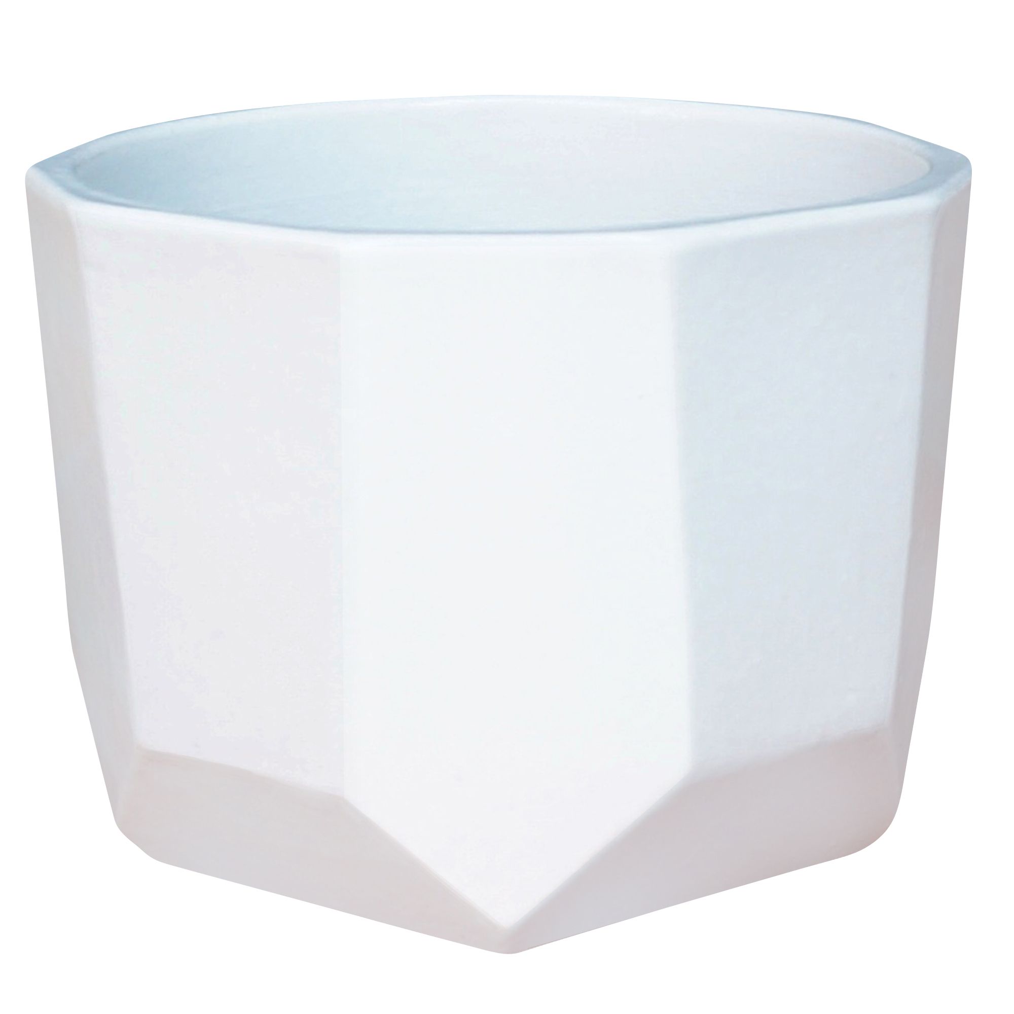 GoodHome Cahto White Ceramic Hexagonal Plant Pot (Dia)13Cm Price Comparisons | Compare The Build