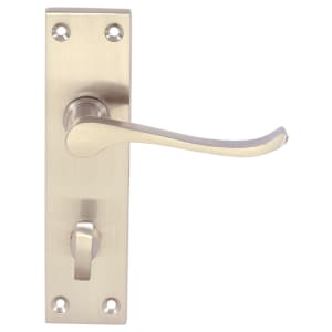 Victorian Scroll Satin Nickel Bathroom Handle - 1 Pair Price Comparisons | Compare The Build