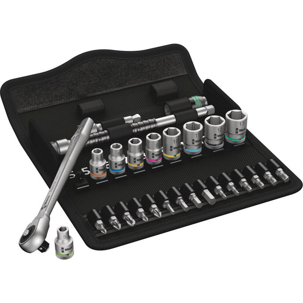 Wera 8100 SA7 Zyklop 28 Piece 1/4" Drive Socket and Bit Set 1/4" Price Comparisons | Compare The Build