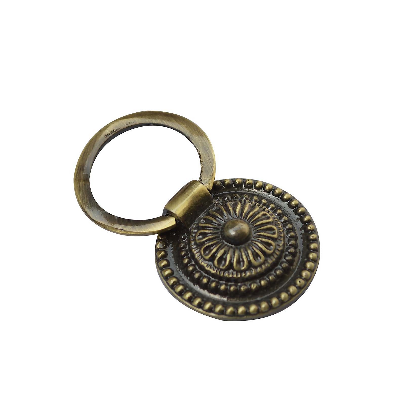 Pembridge 50mm Zinc Antique Brass Ring Pull Handle - 2 Pack Price Comparisons | Compare The Build