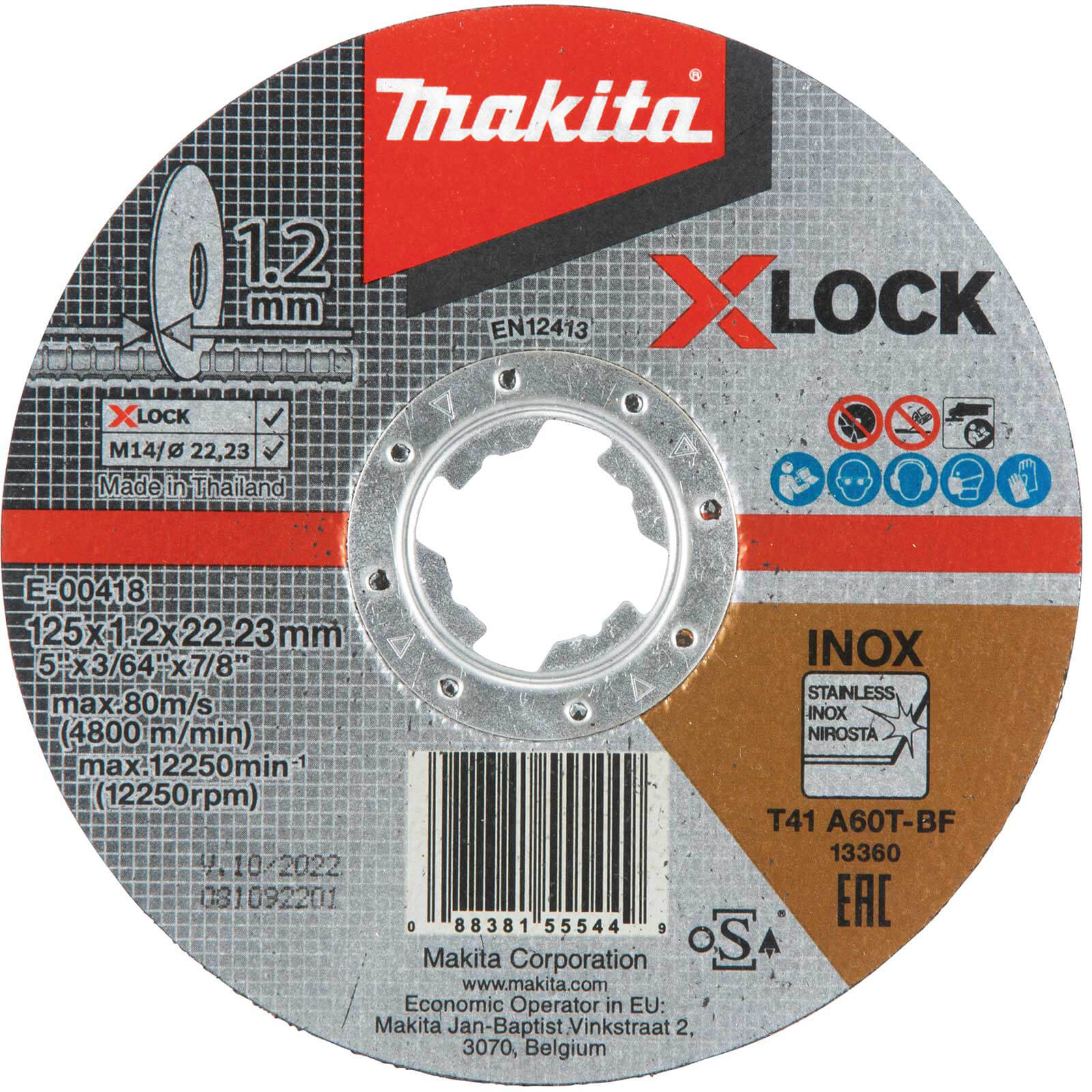 Makita X Lock A60T Metal Cutting Disc 115mm 1.2mm 22mm Price Comparisons | Compare The Build