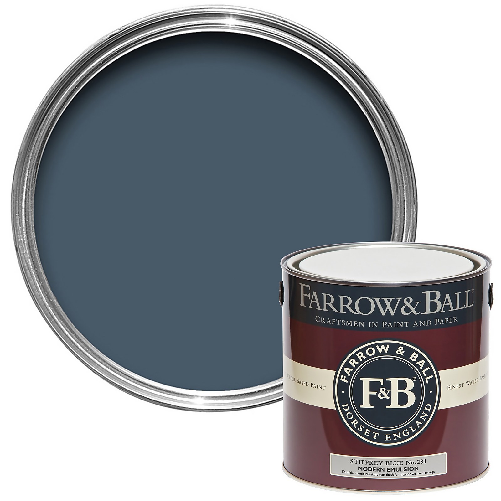 Farrow & Ball Modern Emulsion Paint Stiffkey Blue - 2.5L Price Comparisons | Compare The Build
