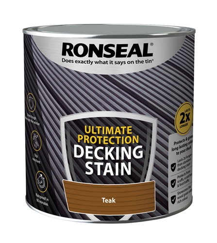 Ronseal Ultimate Teak Matt Decking Wood Stain, 2.5L Price Comparisons | Compare The Build