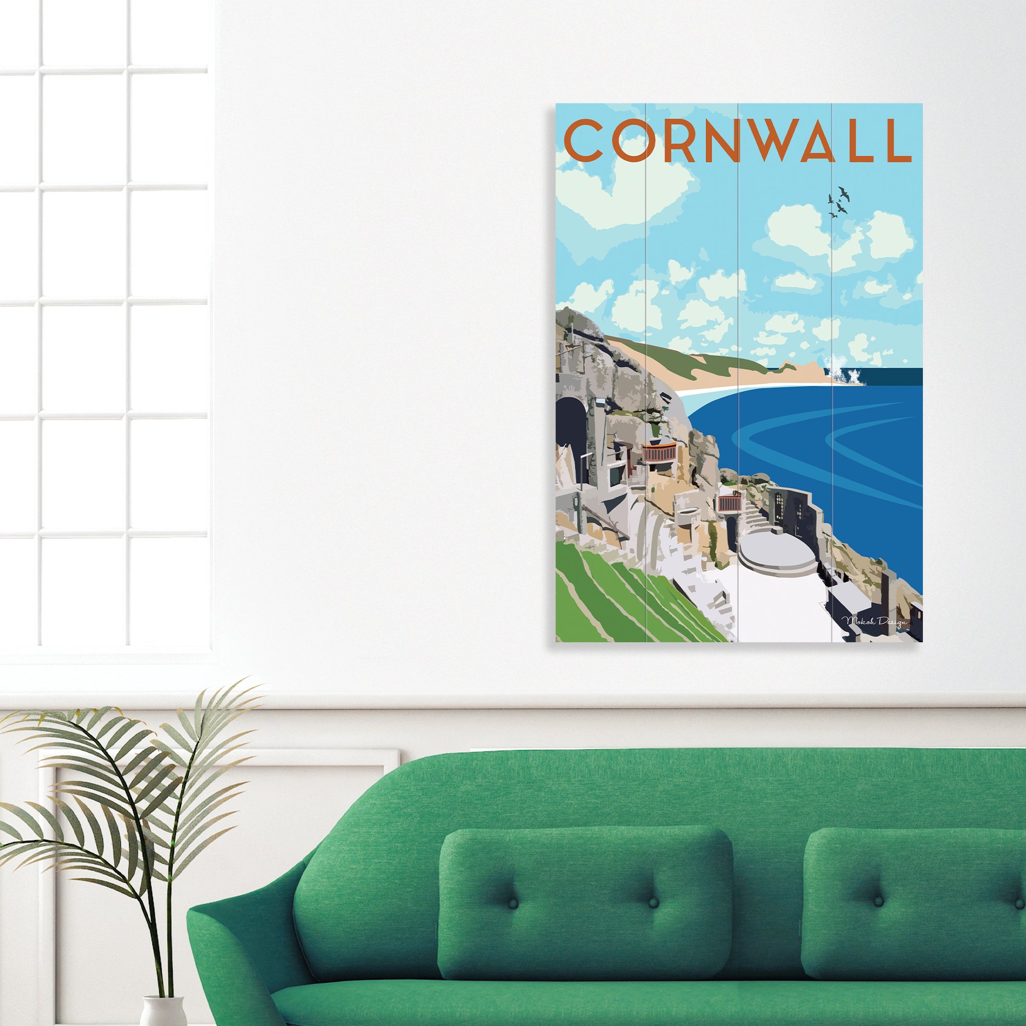 The Art Group Cornwall Wooden Wall Art Blue/Brown Price Comparisons | Compare The Build