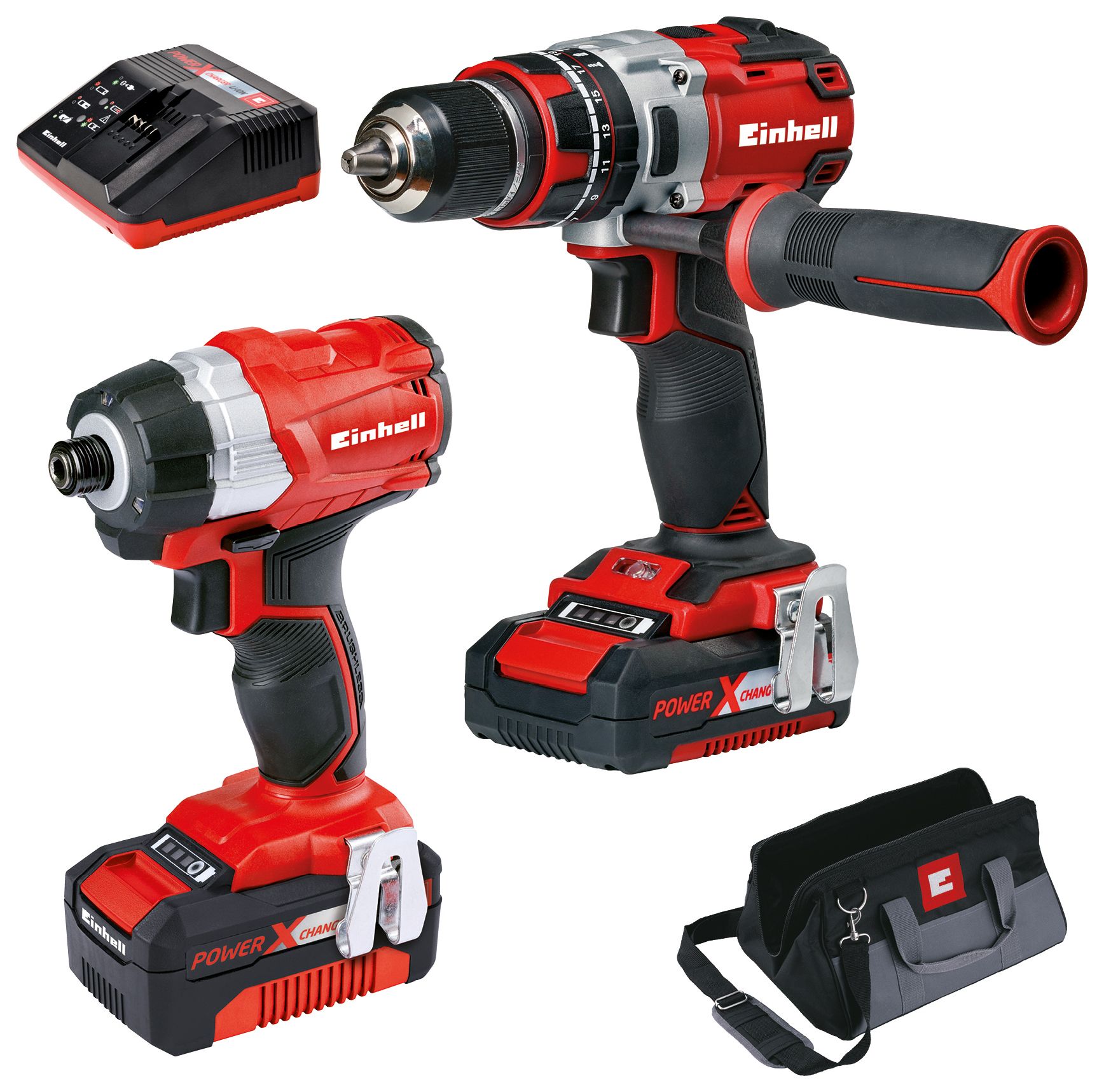 Einhell PXC 18V Brushless Combi Drill & Impact Driver Twin Pack 1 x 4.0Ah & 1 x 2.0Ah Price Comparisons | Compare The Build