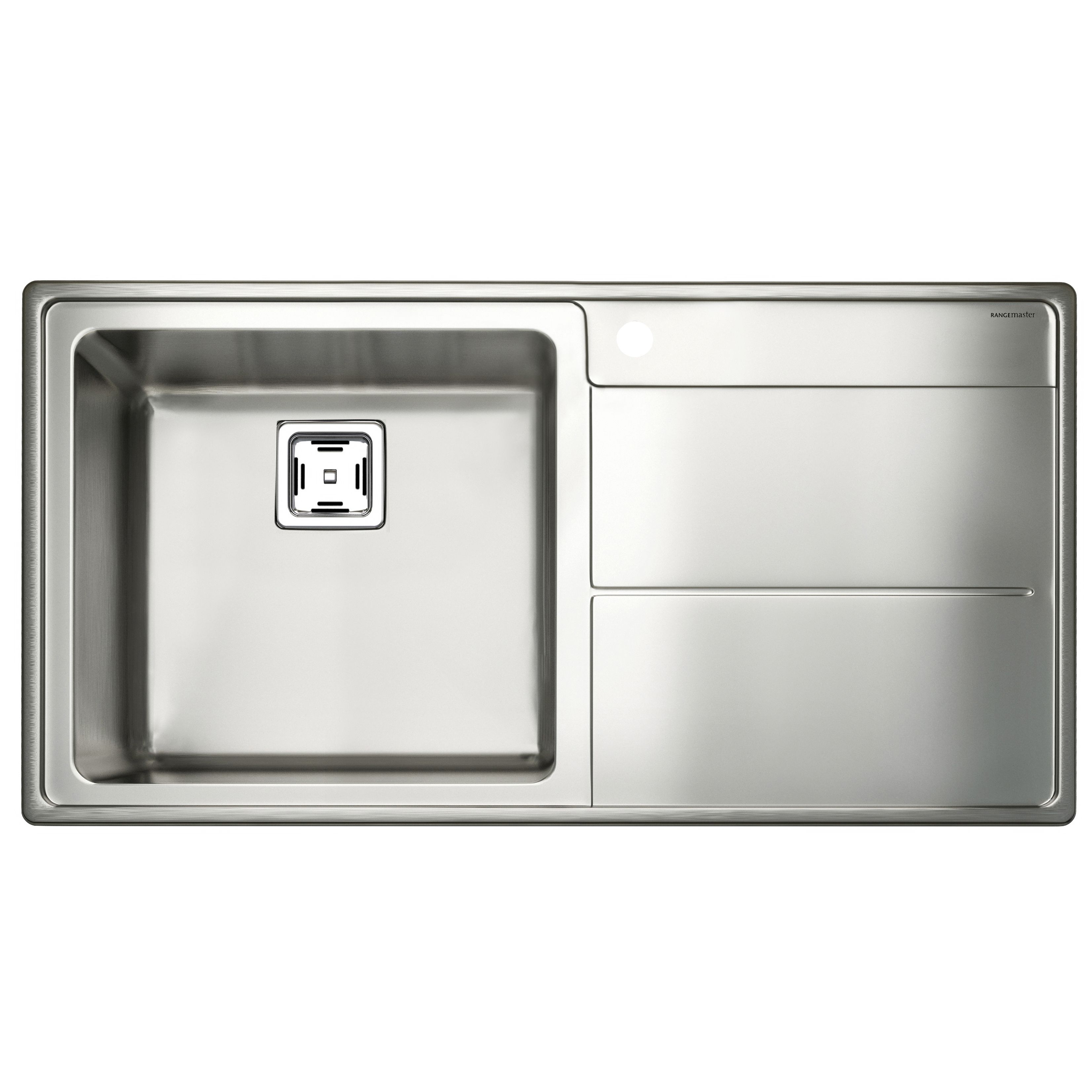 Rangemaster Arlington Brushed Stainless Steel 1 Bowl Sink & Drainer Lh (W)508mm X (L)985mm Price Comparisons | Compare The Build