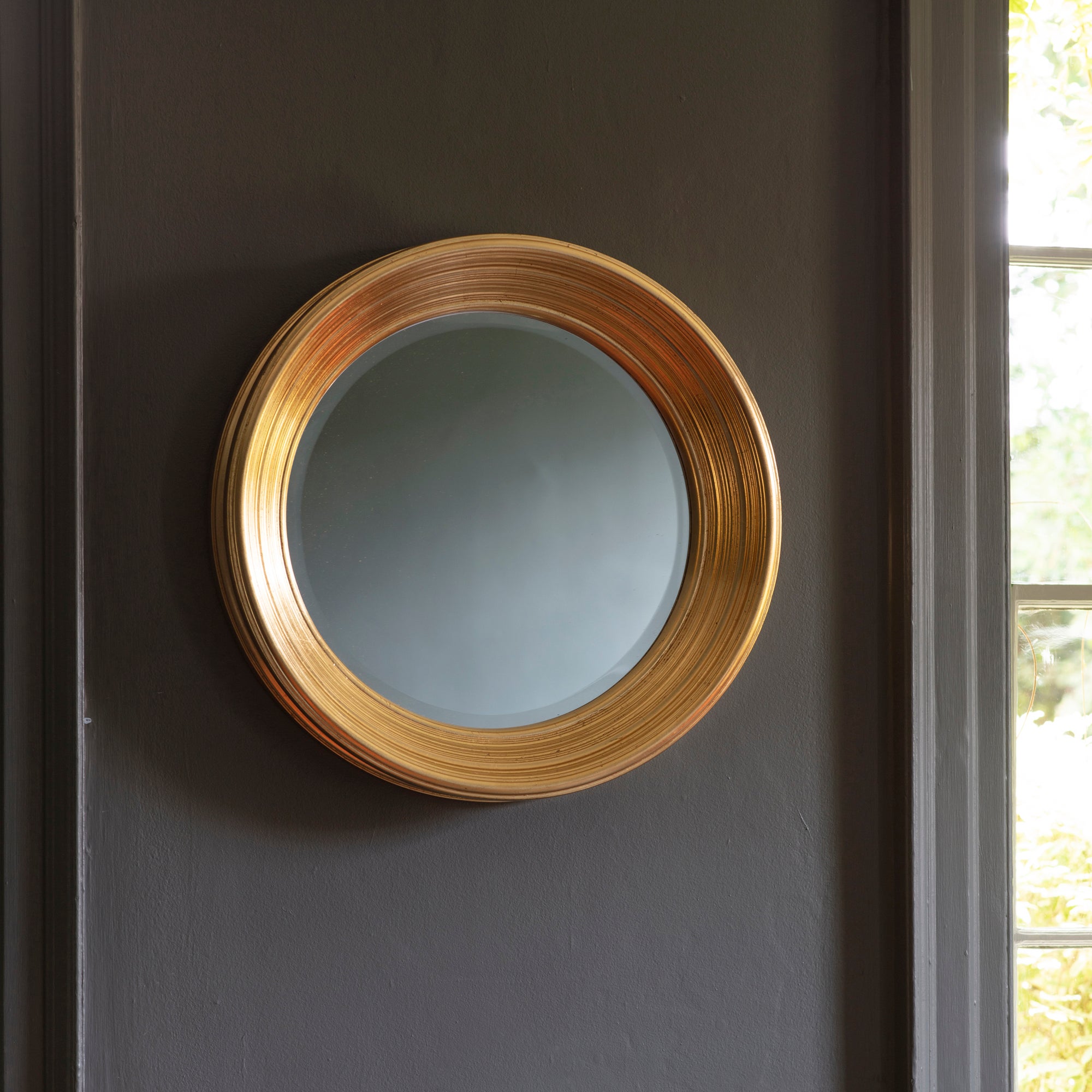 Dudley Round Wall Mirror Gold Effect 65cm Gold Effect | Compare The Build