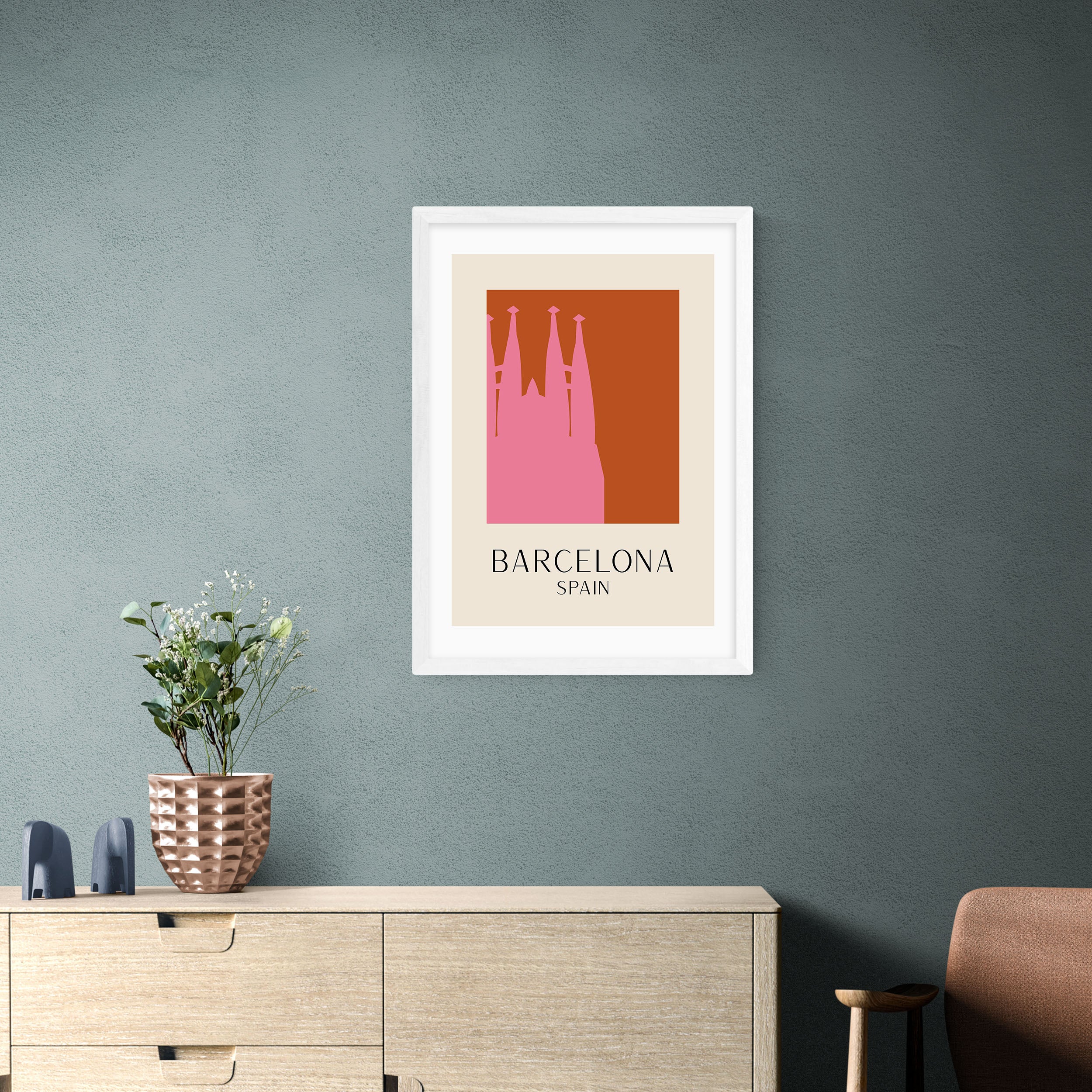 East End Prints Barcelona Print Red Price Comparisons | Compare The Build