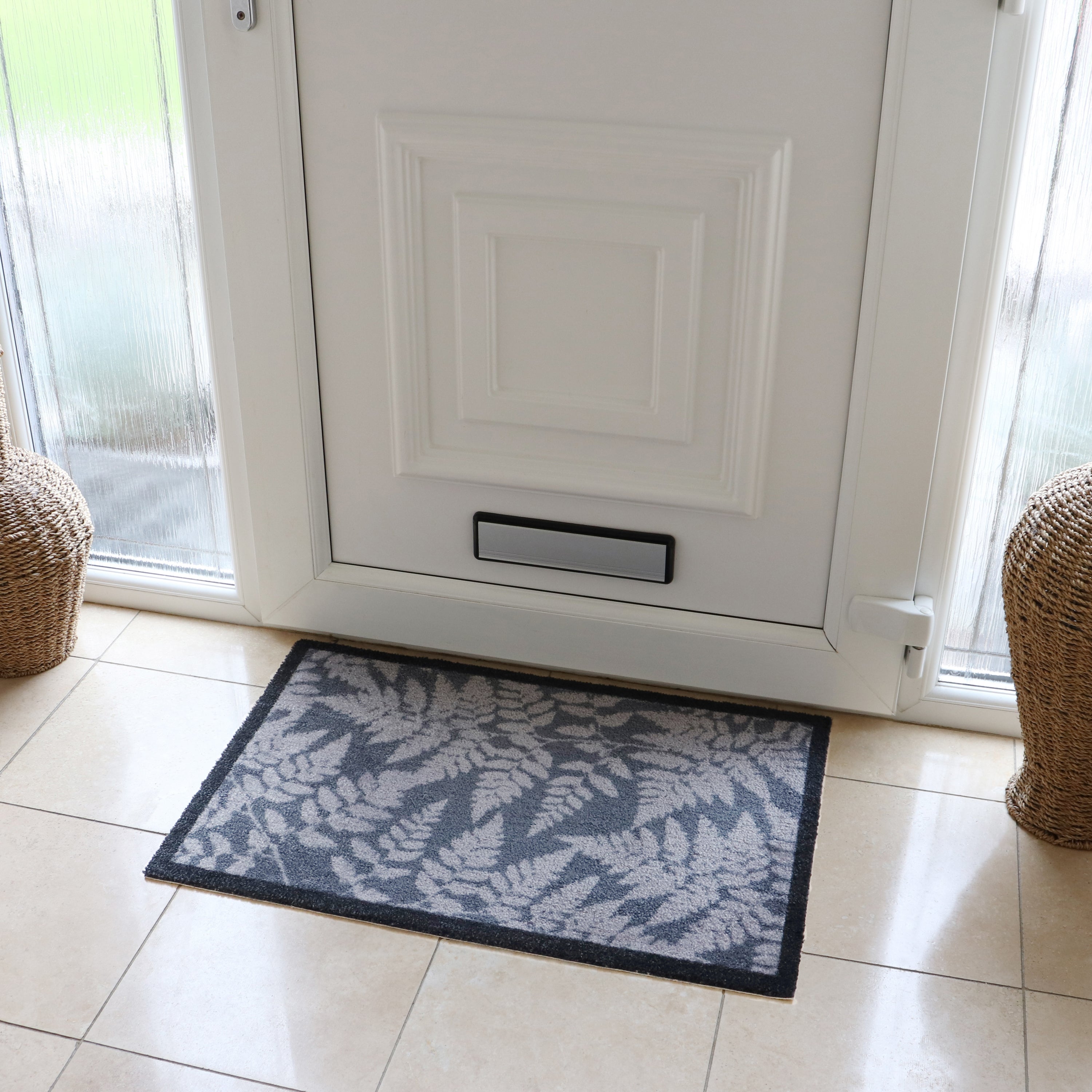 JVL Mega Latex Fern Doormat Grey Price Comparisons | Compare The Build