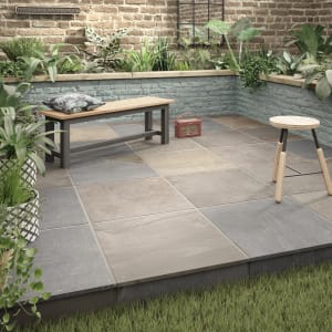 Holkham Grey Multi Matt Glazed Outdoor Porcelain Paving Tile - 600 x 600 x 20mm - Pack of 60 Price Comparisons | Compare The Build