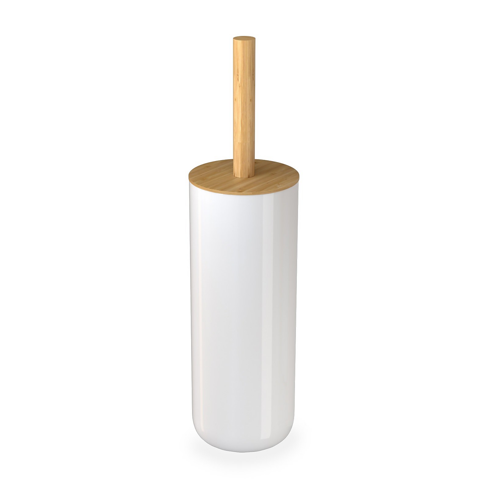 Homebase Toilet Brush and Holder - White & Bamboo Price Comparisons | Compare The Build