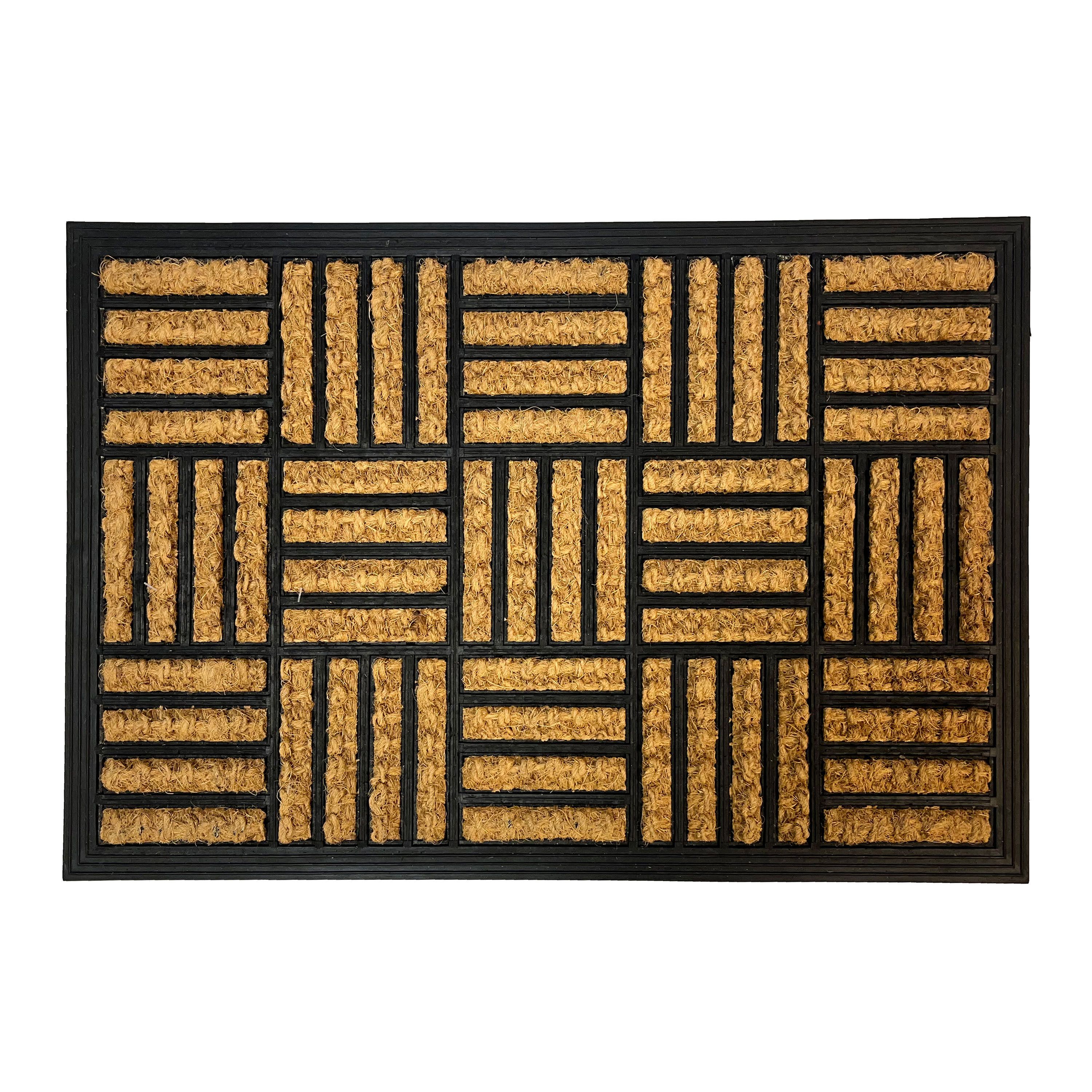 Primeur Natural Crosshatch Indoor & Outdoor Mat 60Cmx40Cm Price Comparisons | Compare The Build