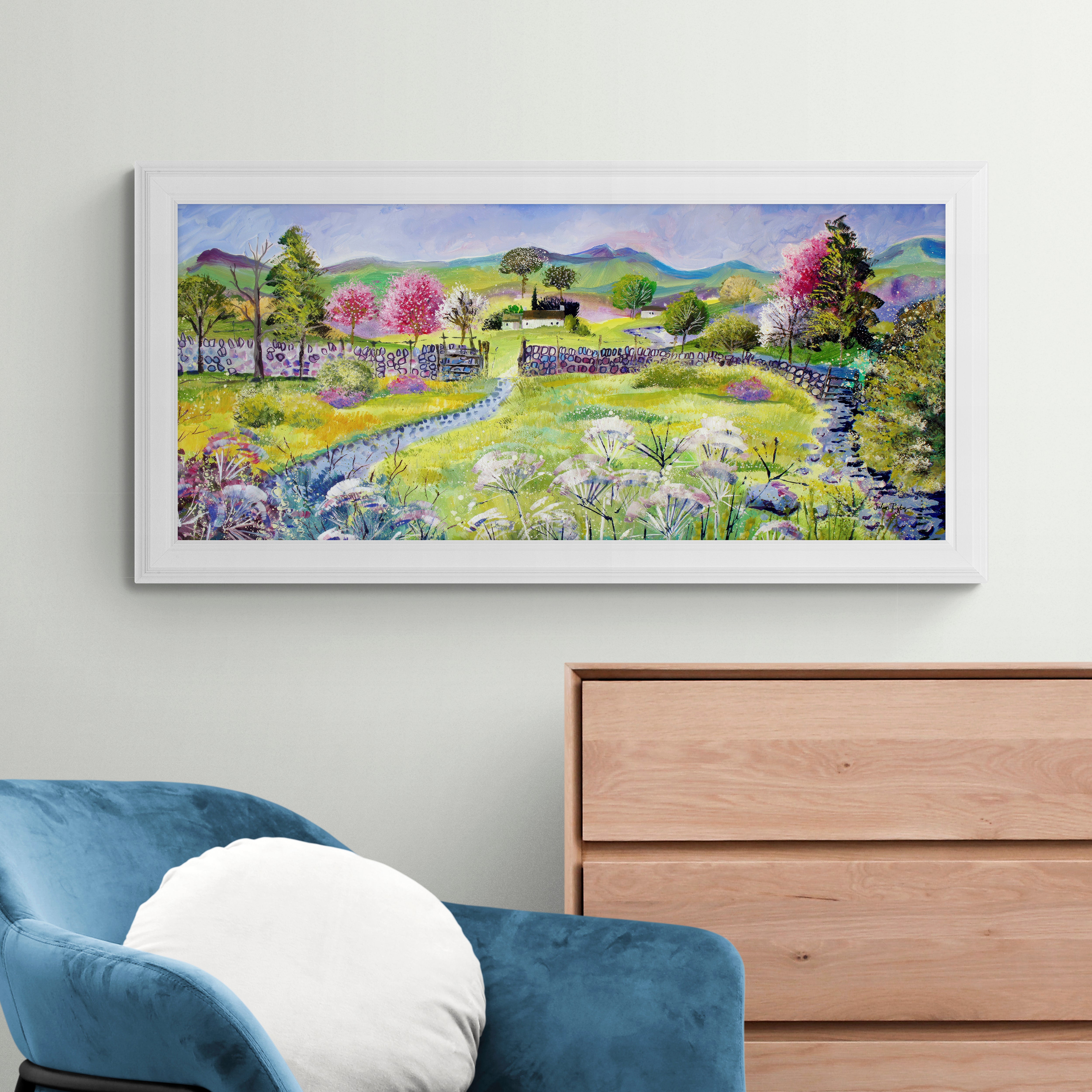 Springtime In The Hills In Blossom by Julia Rigby Framed Print MultiColoured Price Comparisons | Compare The Build